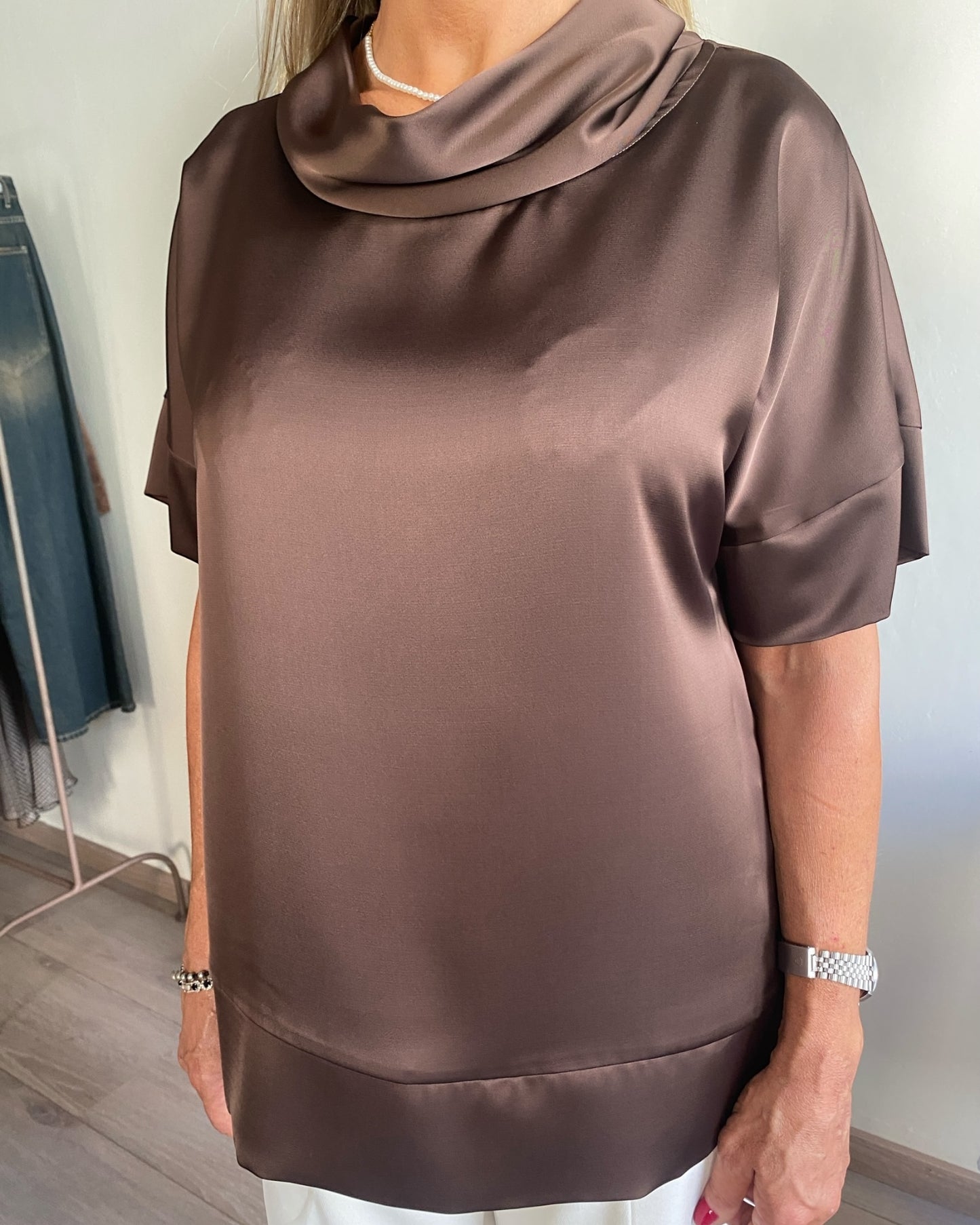 Blusa con collo ciambella art. L24YBF VERBENA LOLA by SANDRO FERRONE