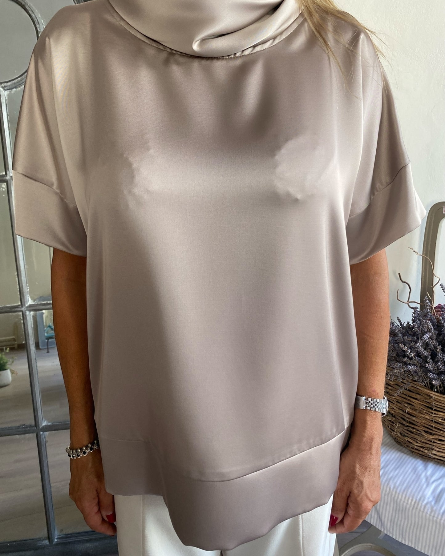 Blusa con collo ciambella art. L24YBF VERBENA LOLA by SANDRO FERRONE