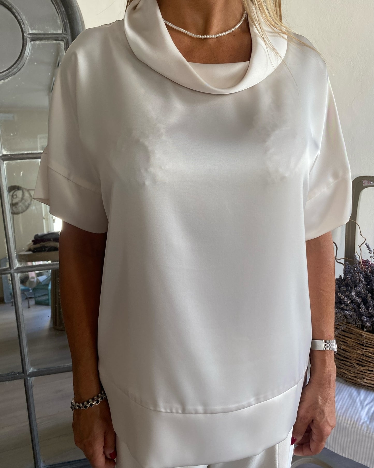Blusa con collo ciambella art. L24YBF VERBENA LOLA by SANDRO FERRONE