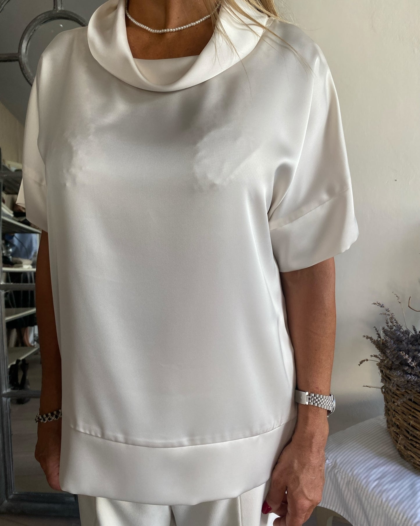 Blusa con collo ciambella art. L24YBF VERBENA LOLA by SANDRO FERRONE