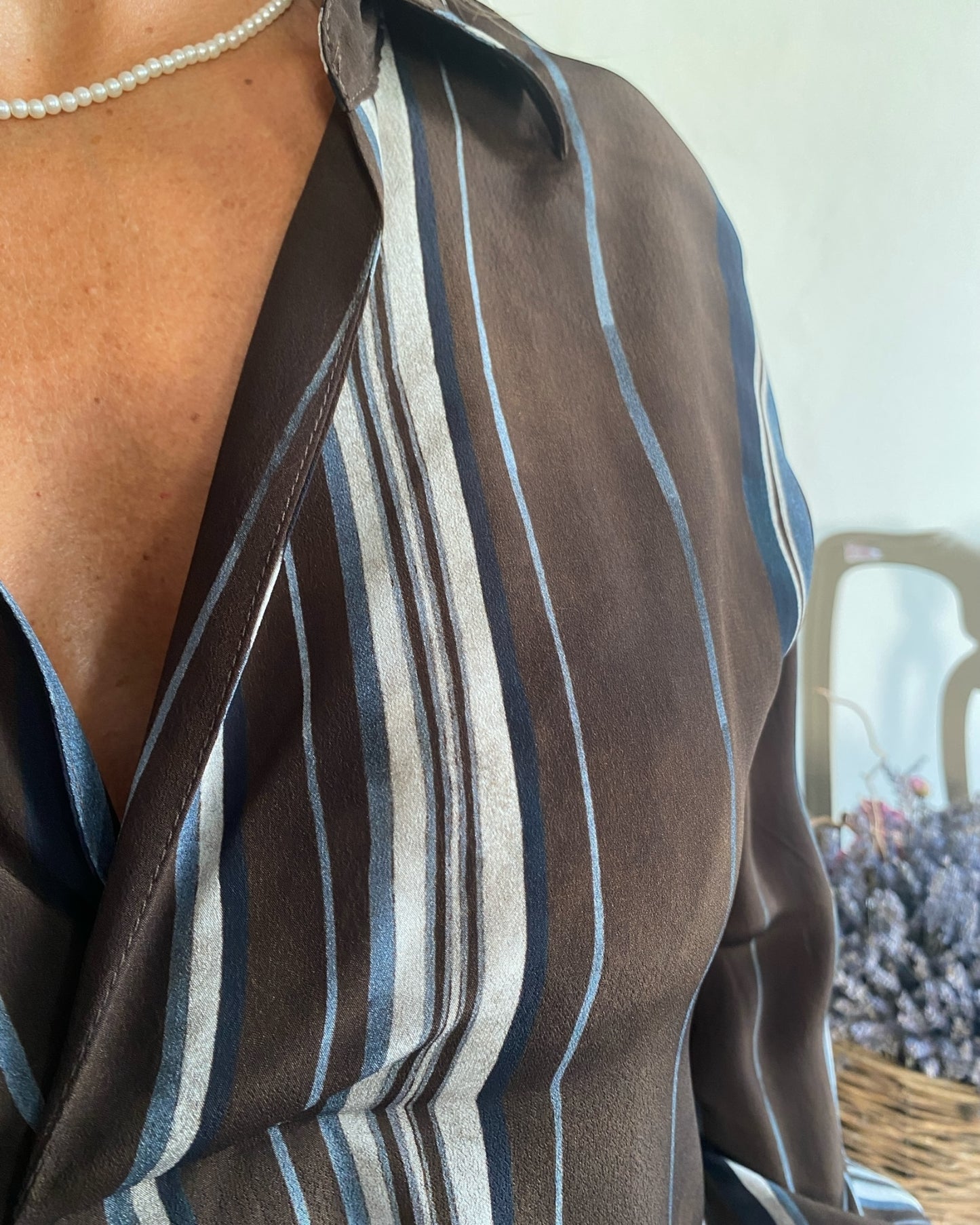 Camicia stampata con scollo V art. S165YBF CLOSER Lola by Sandro FERRONE