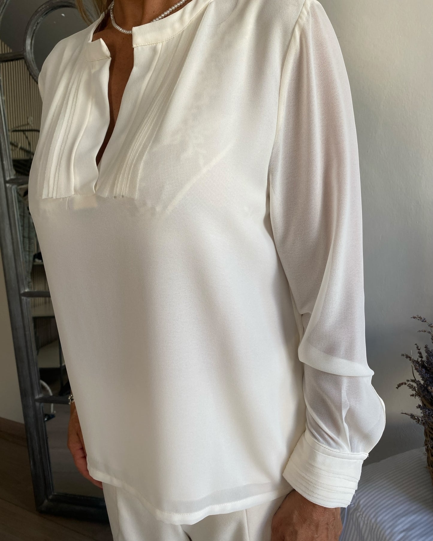 Blusa in georgette art. L14YBF BURUNDI Lola by SANDRO FERRONE