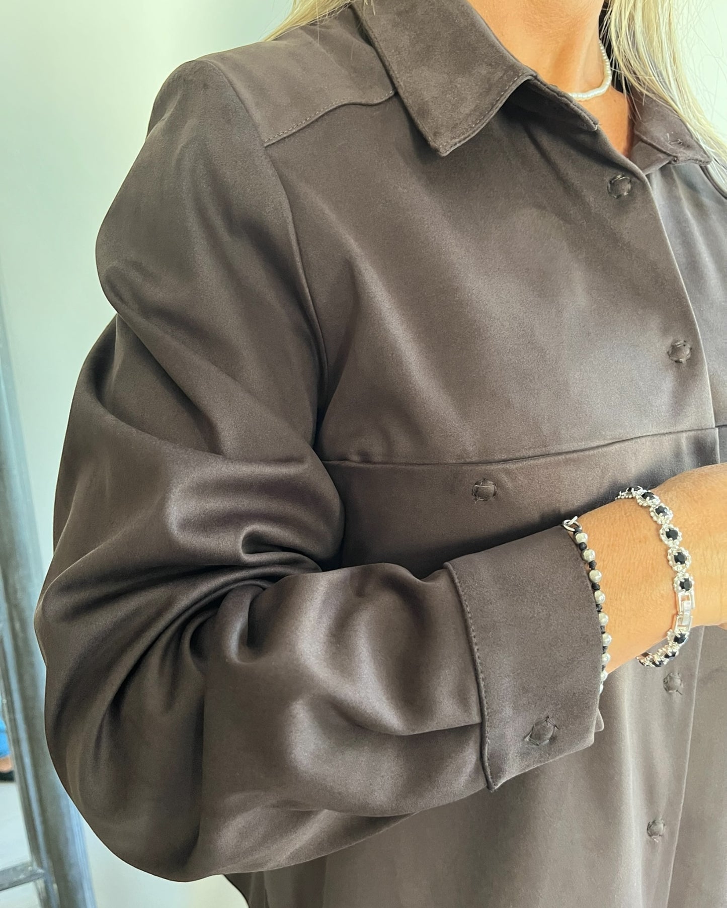 Camicia in eco daino art. L24YBF BIETOLA Lola by Sandro FERRONE