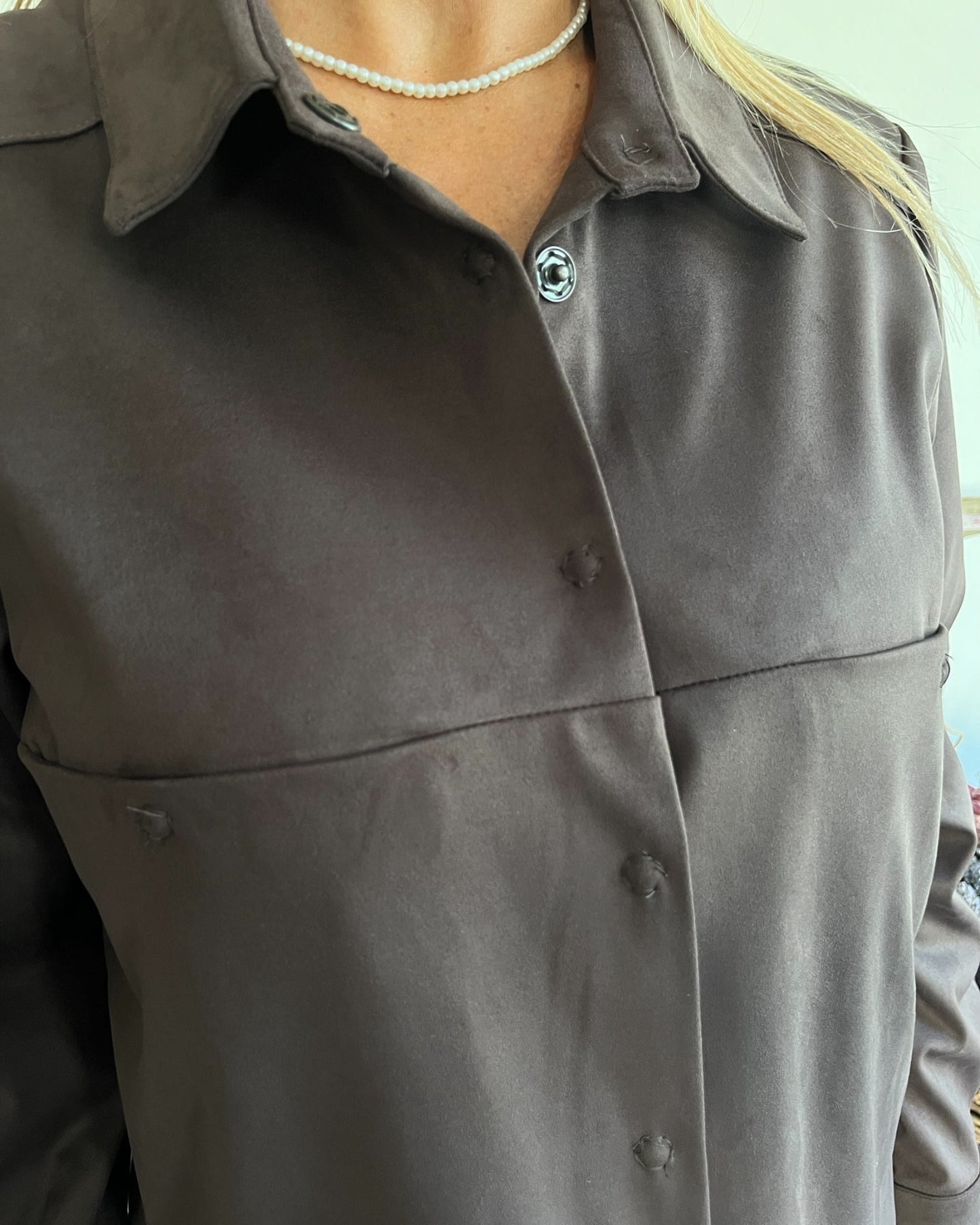 Camicia in eco daino art. L24YBF BIETOLA Lola by Sandro FERRONE