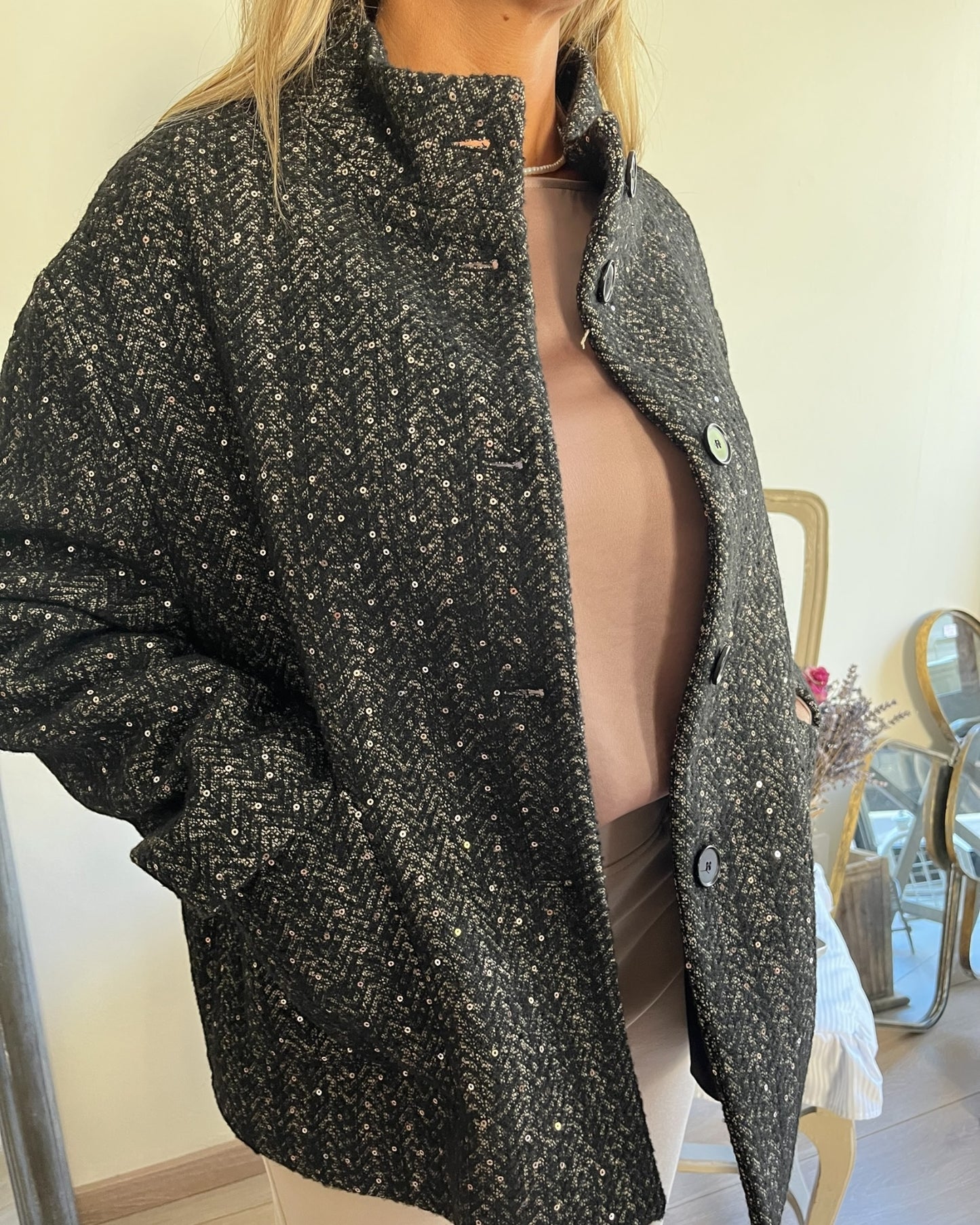 Blazer con bottoni automatici art. L15YBF CIELO Lola by Sandro FERRONE