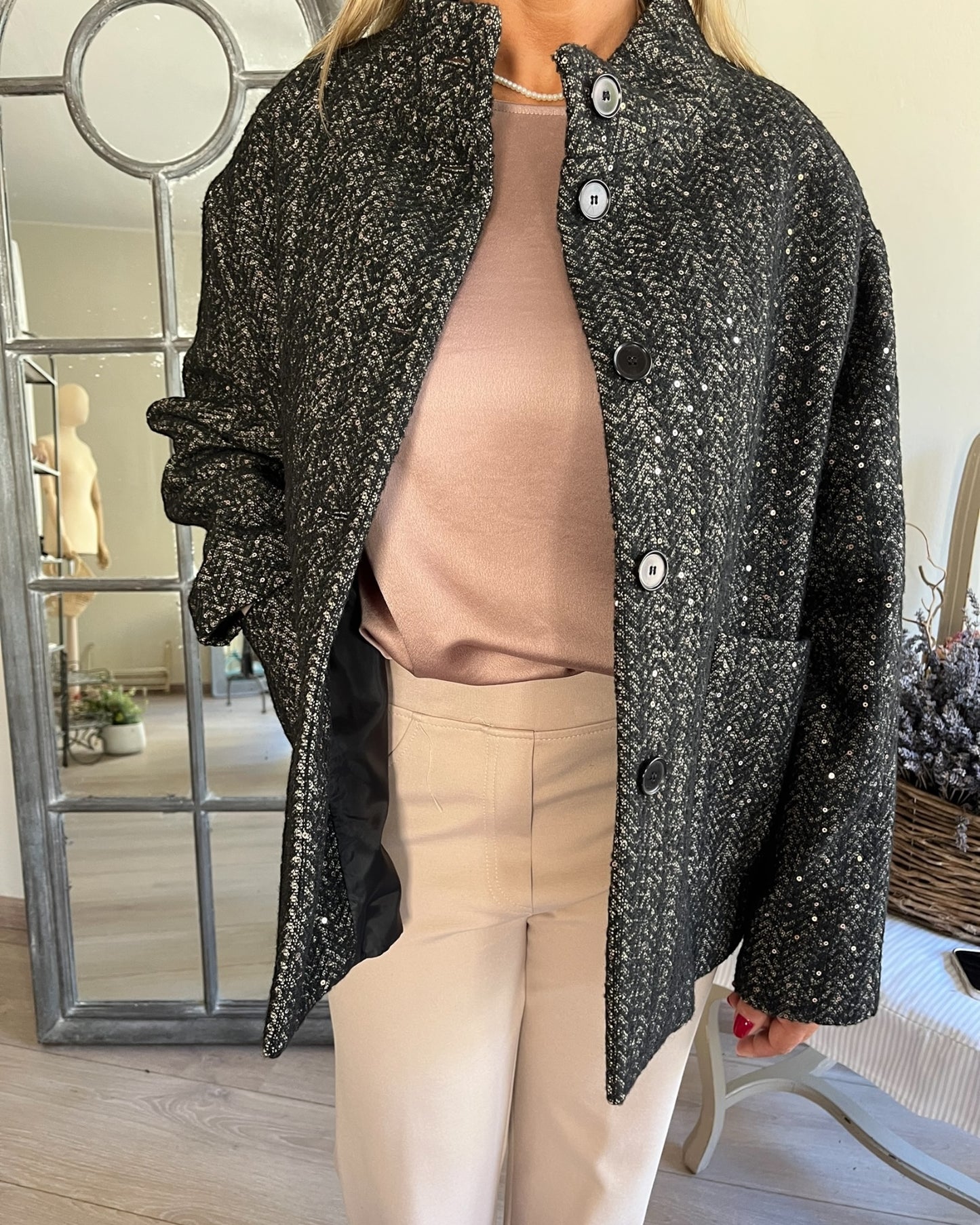 Blazer con bottoni automatici art. L15YBF CIELO Lola by Sandro FERRONE