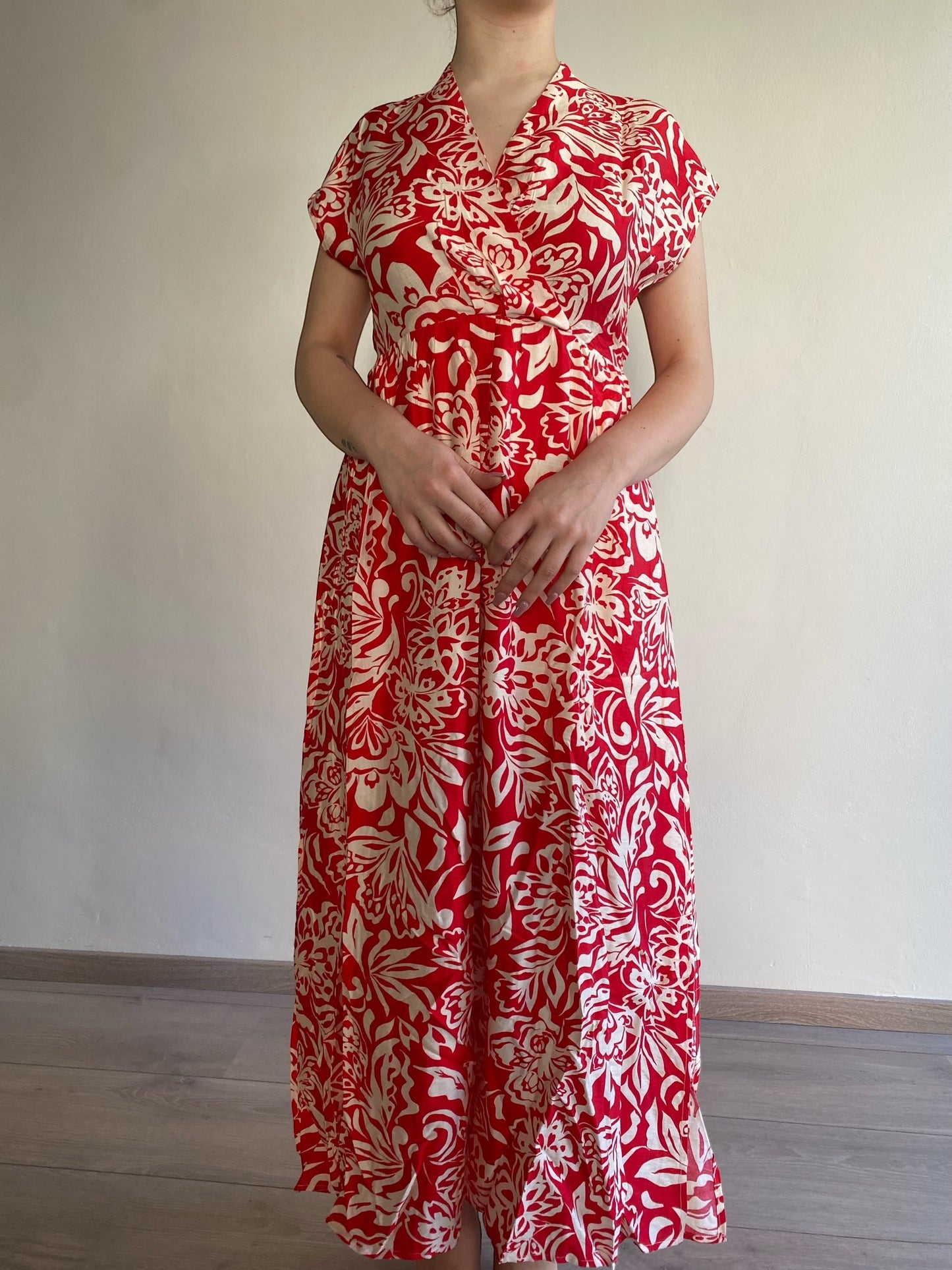 Abito floreale scollo a V DANNA art. 76662 ARTLOVE