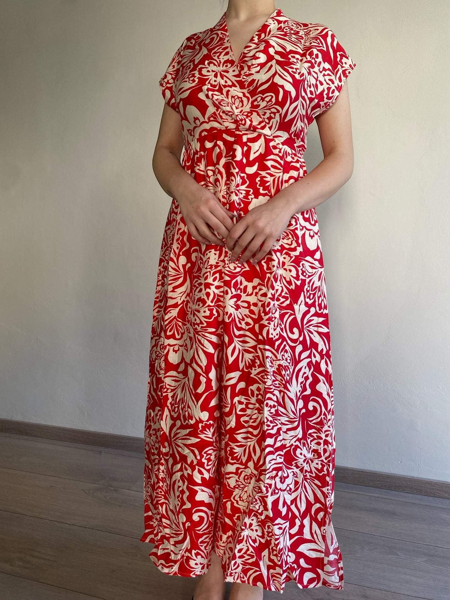 Abito floreale scollo a V DANNA art. 76662 ARTLOVE