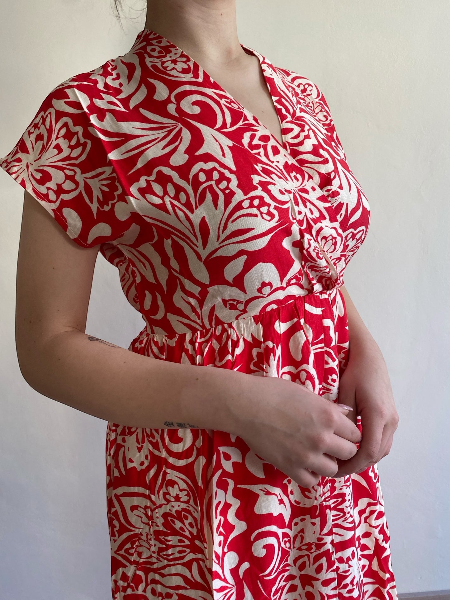 Abito floreale scollo a V DANNA art. 76662 ARTLOVE