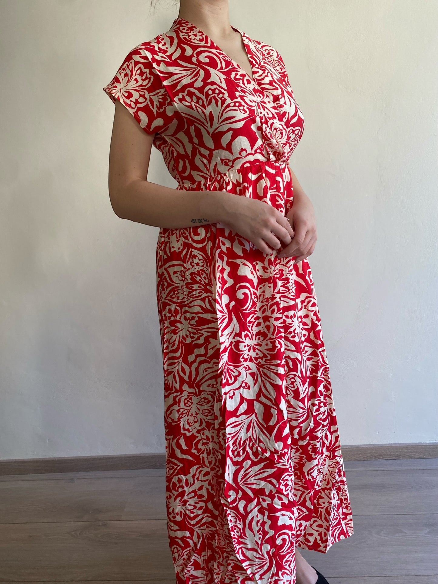 Abito floreale scollo a V DANNA art. 76662 ARTLOVE