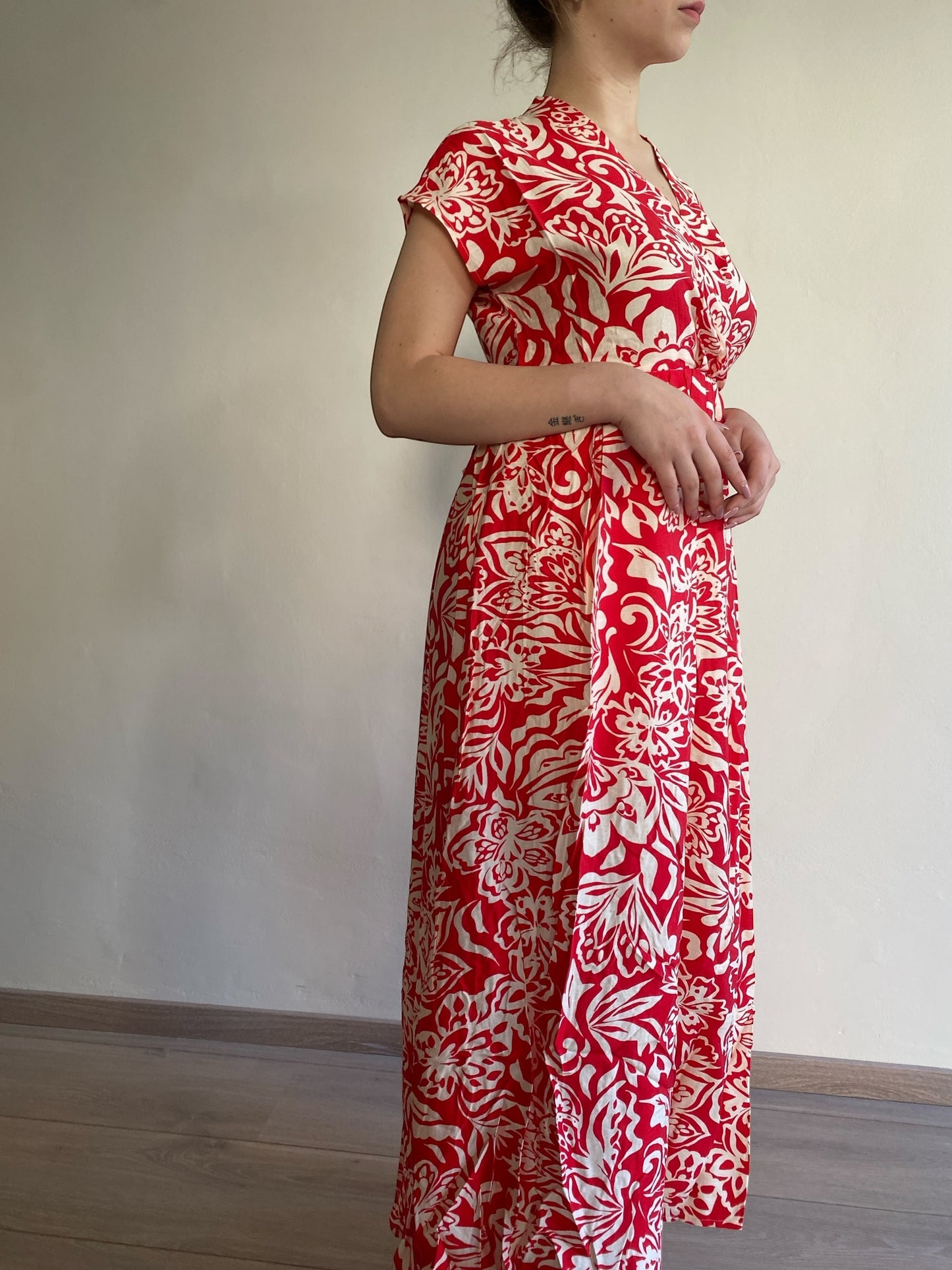 Abito floreale scollo a V DANNA art. 76662 ARTLOVE