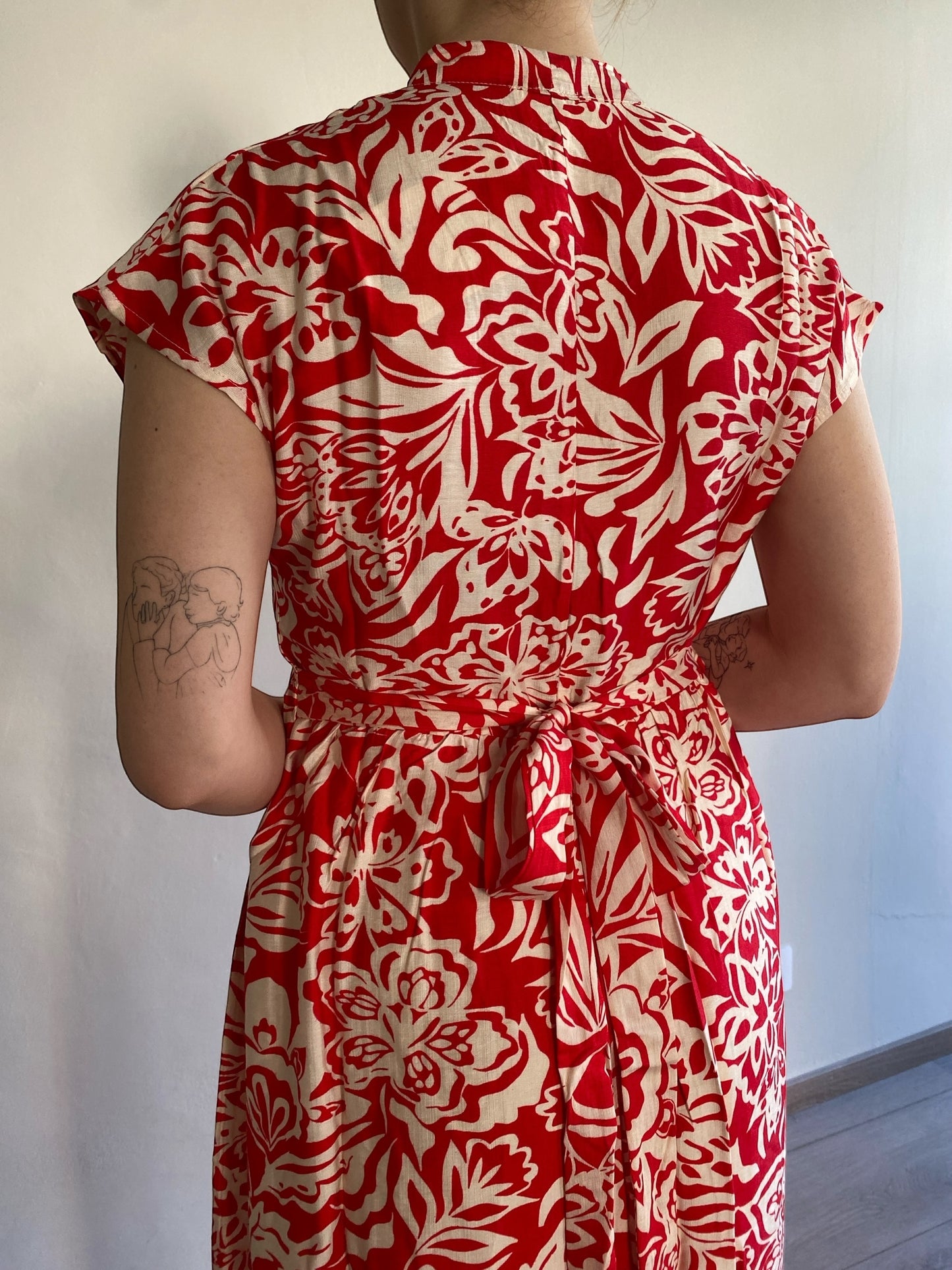 Abito floreale scollo a V DANNA art. 76662 ARTLOVE