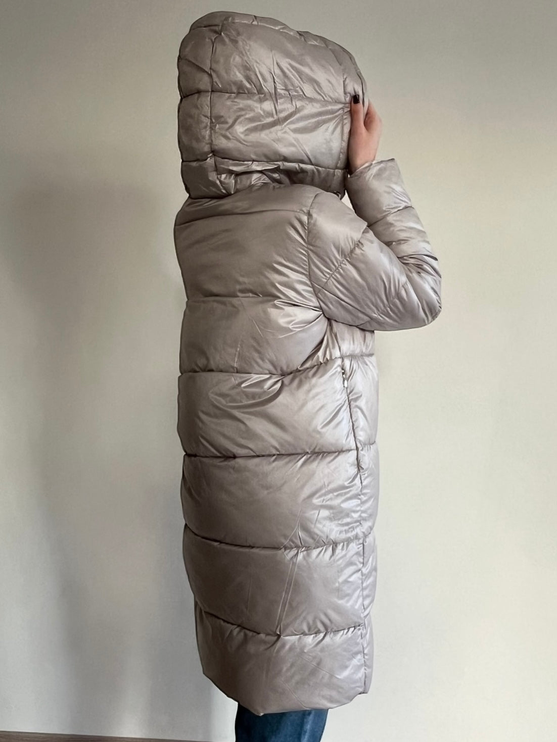 Piumino lungo con cappuccio reversibile art. S130YBEY39206 Lola by SANDRO FERRONE