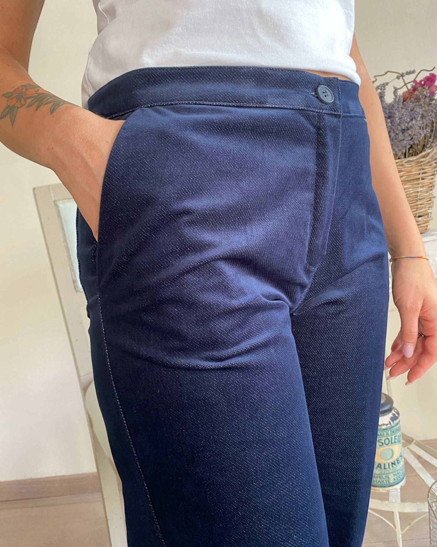 Pantalone a sigaretta flock art.L12YBF OSTIA Lola di Sandro ferrone
