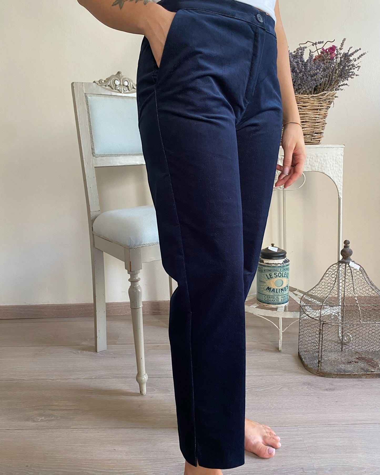 Pantalone a sigaretta flock art.L12YBF OSTIA Lola di Sandro ferrone