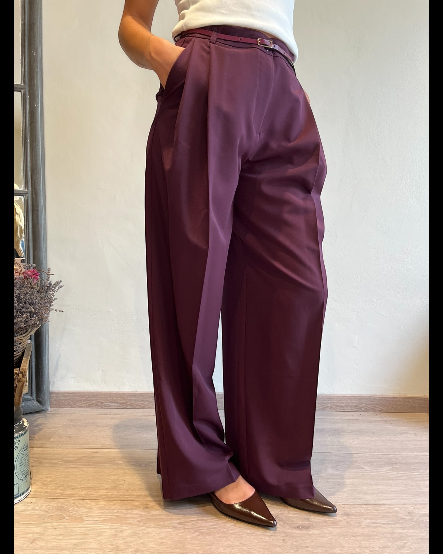 Pantalone con pences e cintura art. P6A1KIC IMPERIAL
