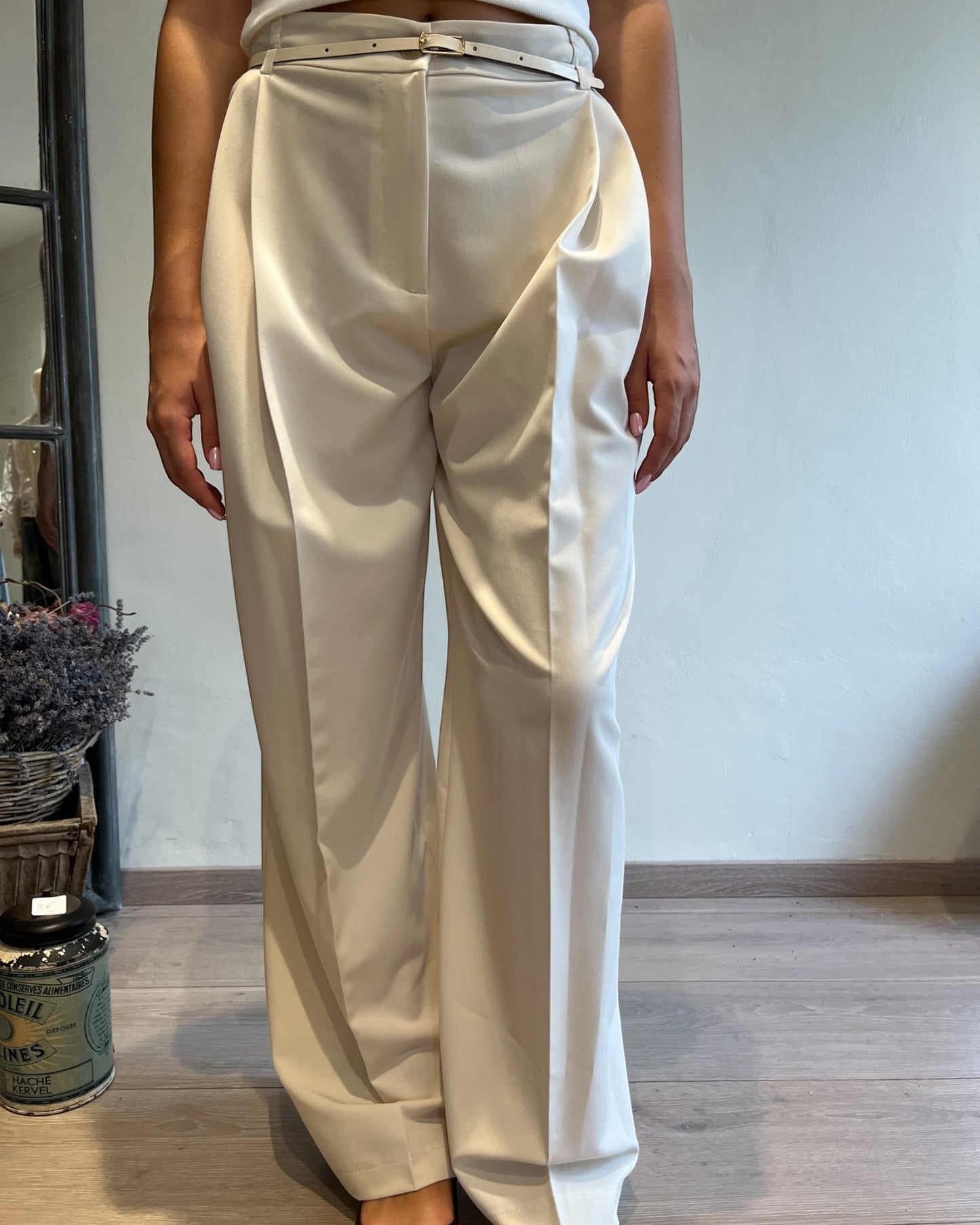 Pantalone con pences e cintura art. P6A1KIC IMPERIAL