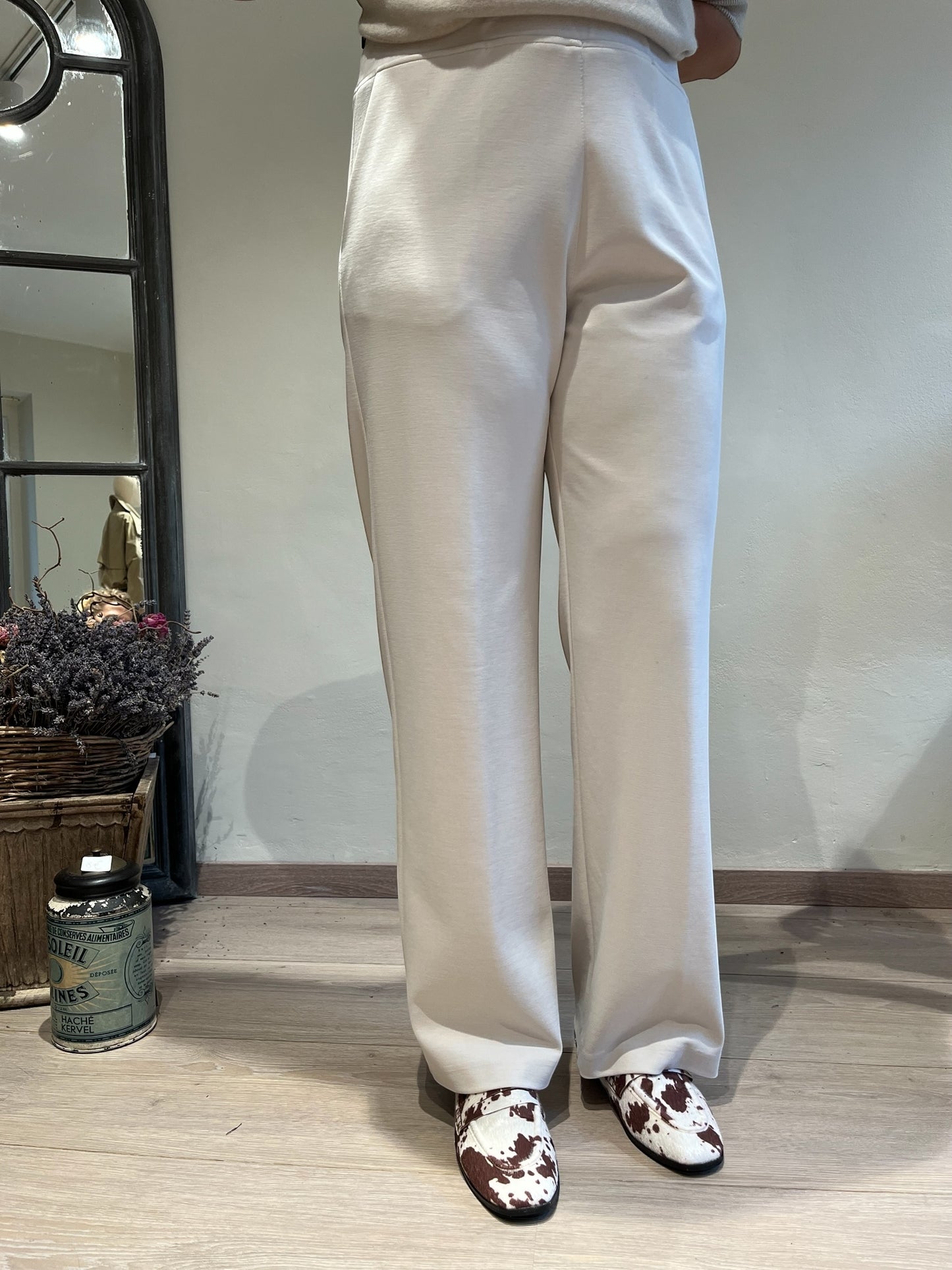 Pantalone dritto maglia cupro art.L12YBF GOLIA Lola di Sandro ferrone