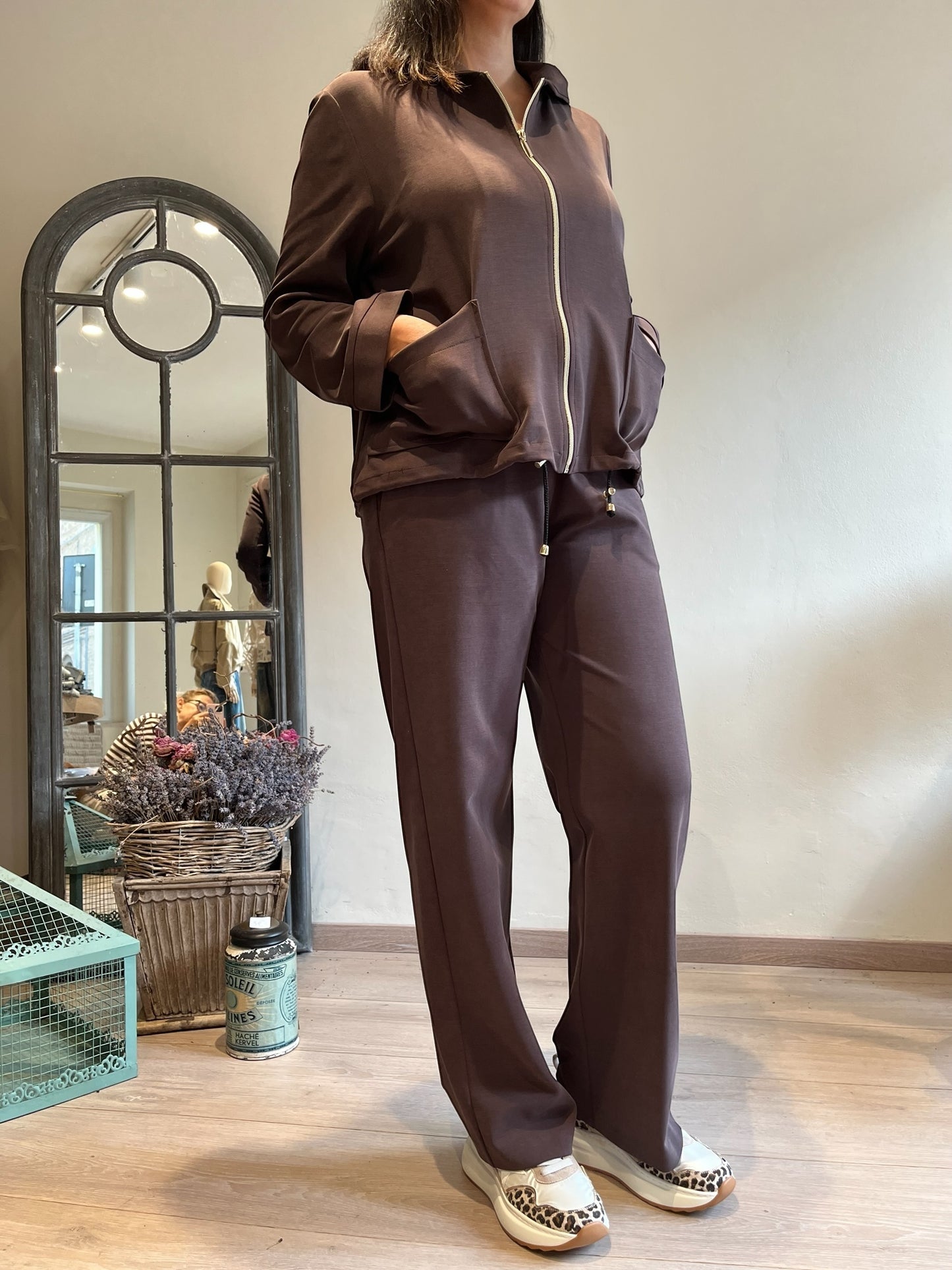 Parka corto maglia cupro art. L12YBF ITALO Lola by SANDRO FERRONE