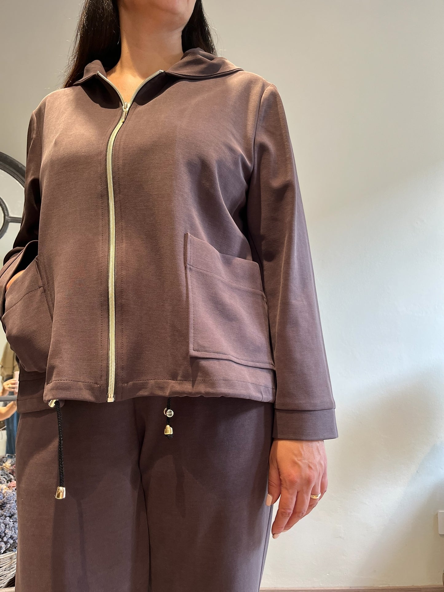 Parka corto maglia cupro art. L12YBF ITALO Lola by SANDRO FERRONE