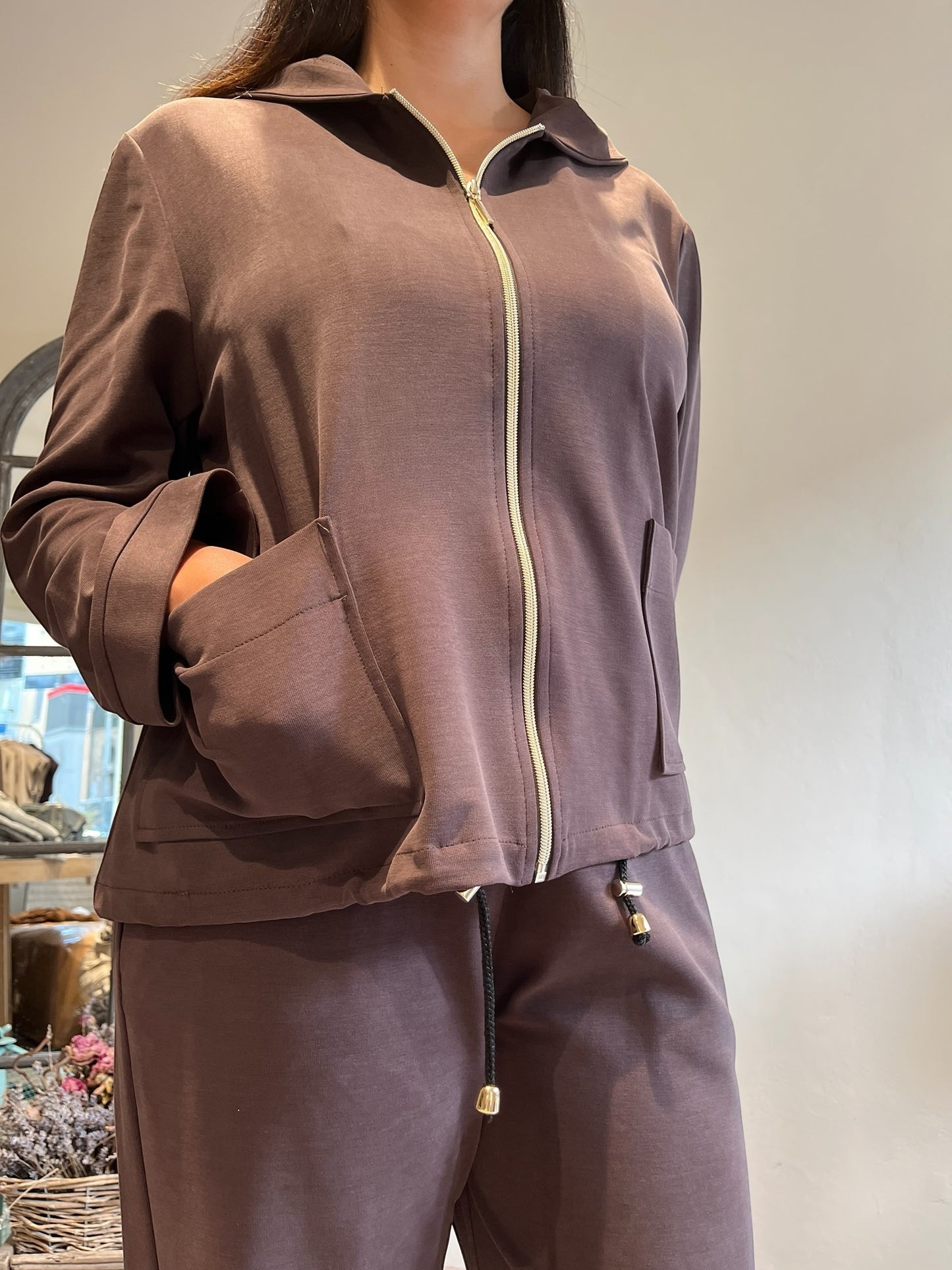 Parka corto maglia cupro art. L12YBF ITALO Lola by SANDRO FERRONE