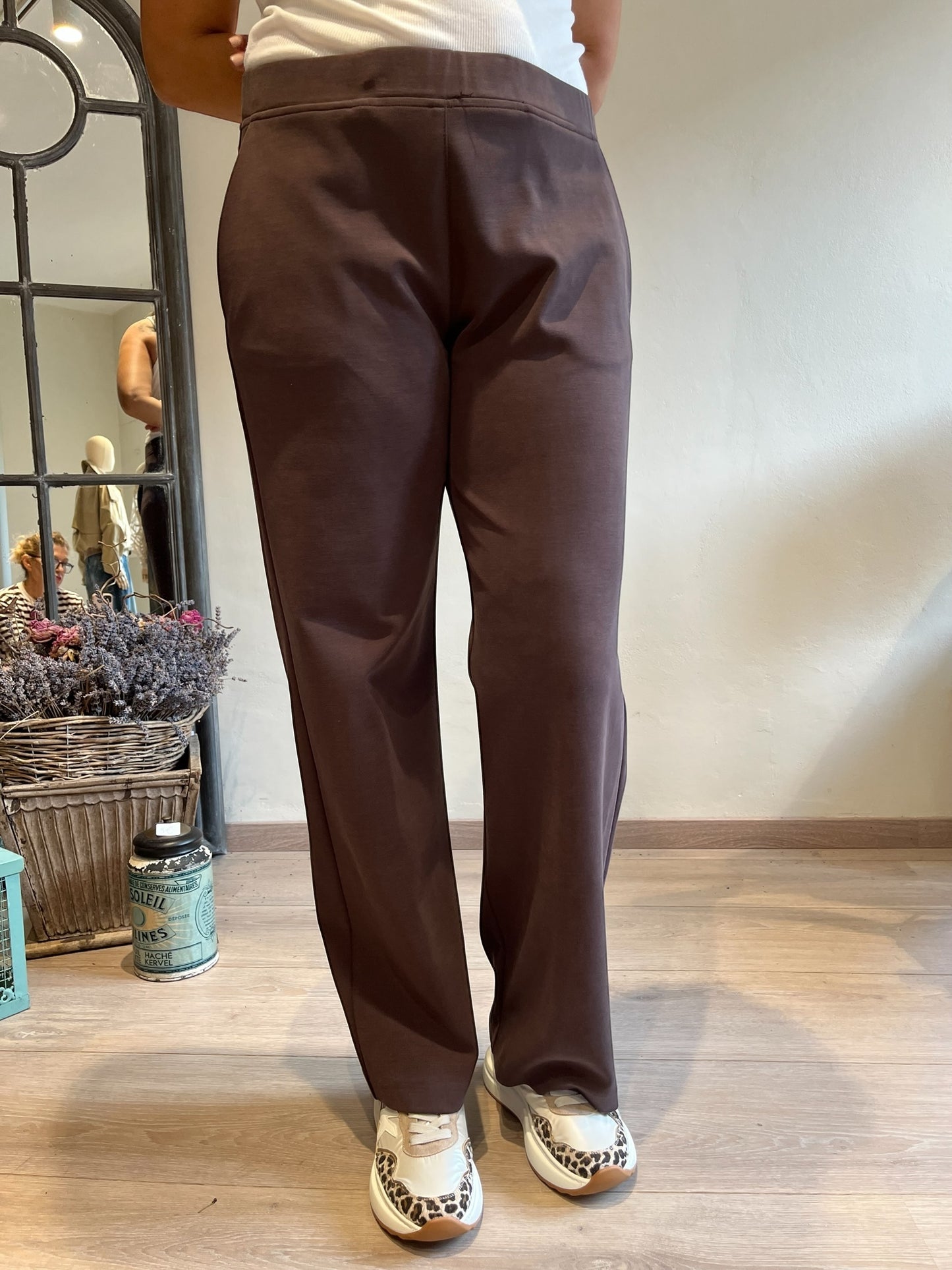 Pantalone dritto maglia cupro art.L12YBF GOLIA Lola di Sandro ferrone