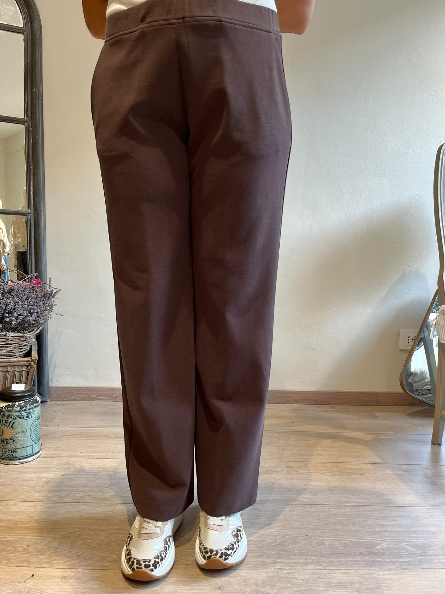 Pantalone dritto maglia cupro art.L12YBF GOLIA Lola di Sandro ferrone