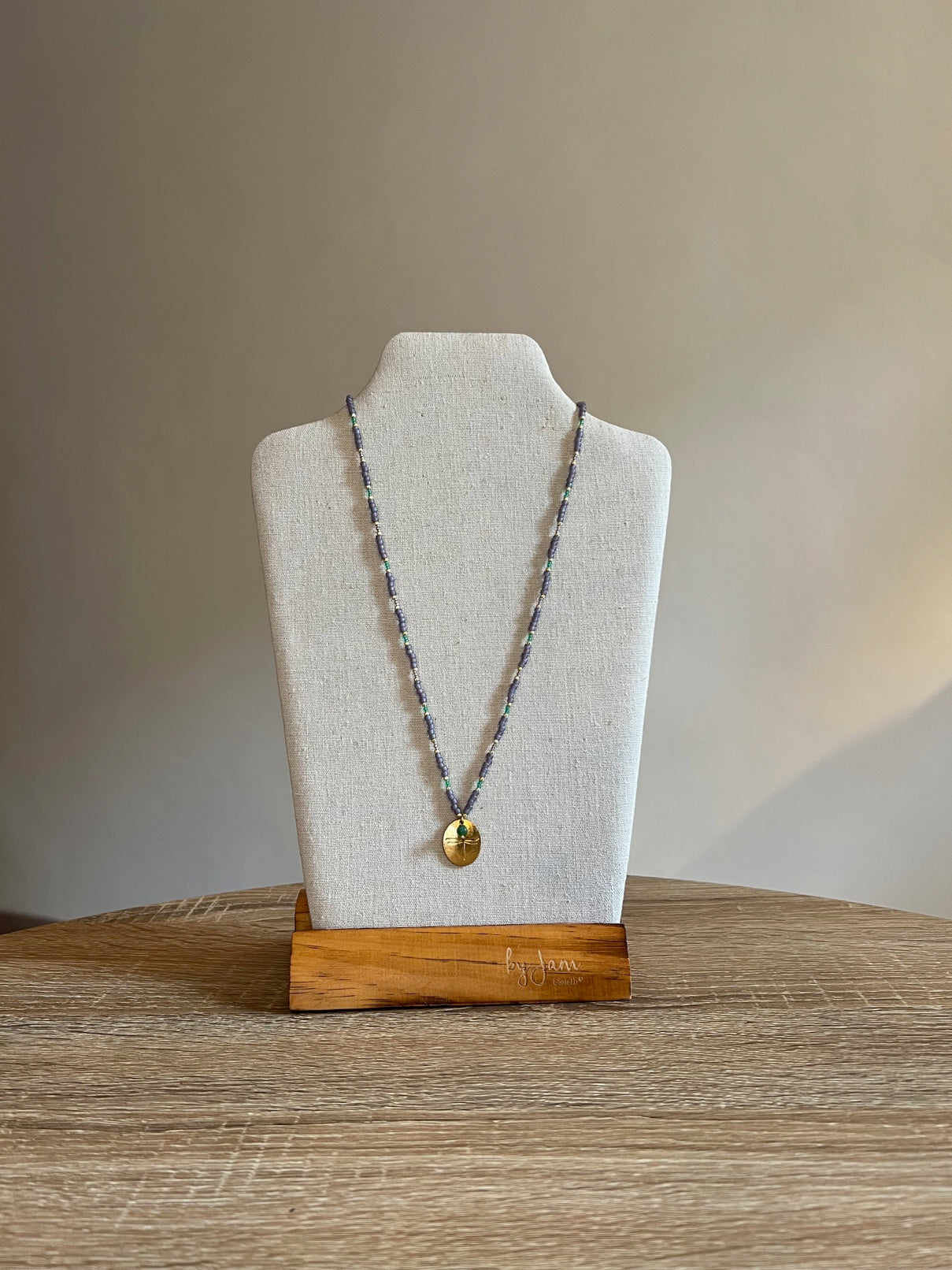 Collana Medaglia Dorata BL30120 ADVENTURINE