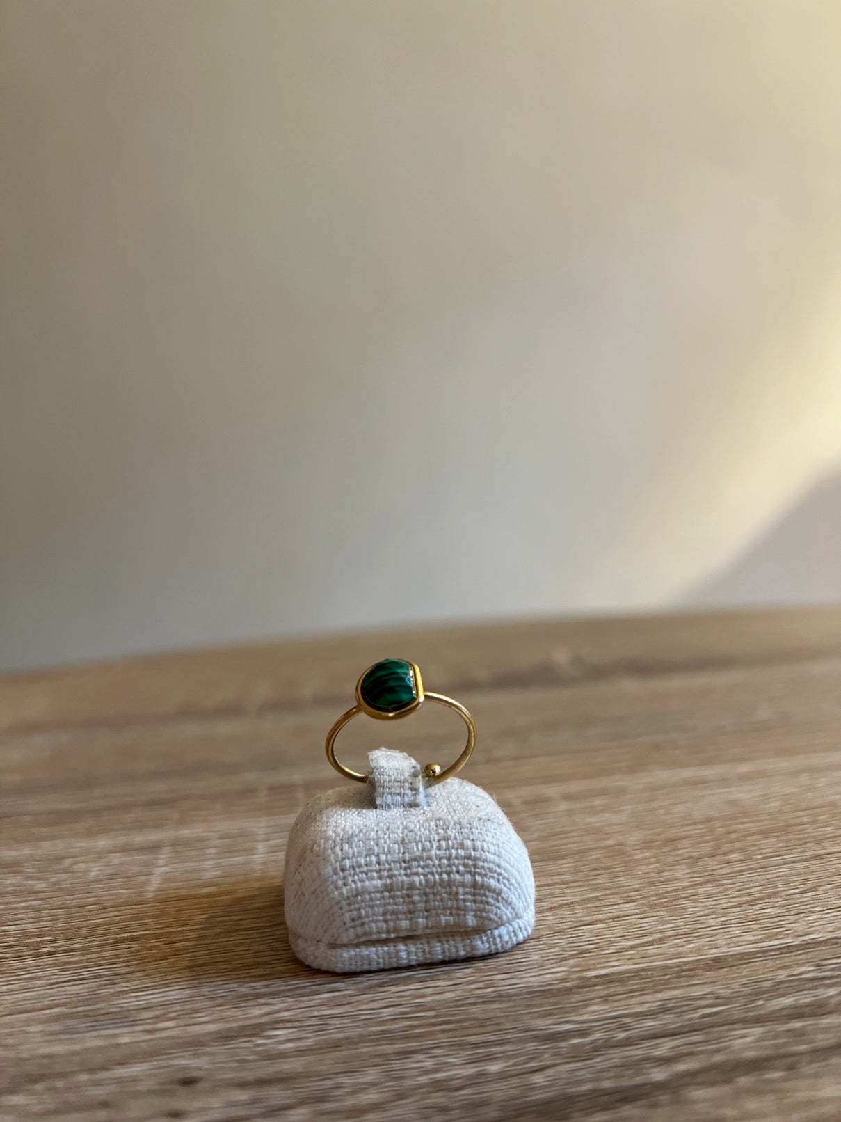 Anello Sfera Tagliata Verde