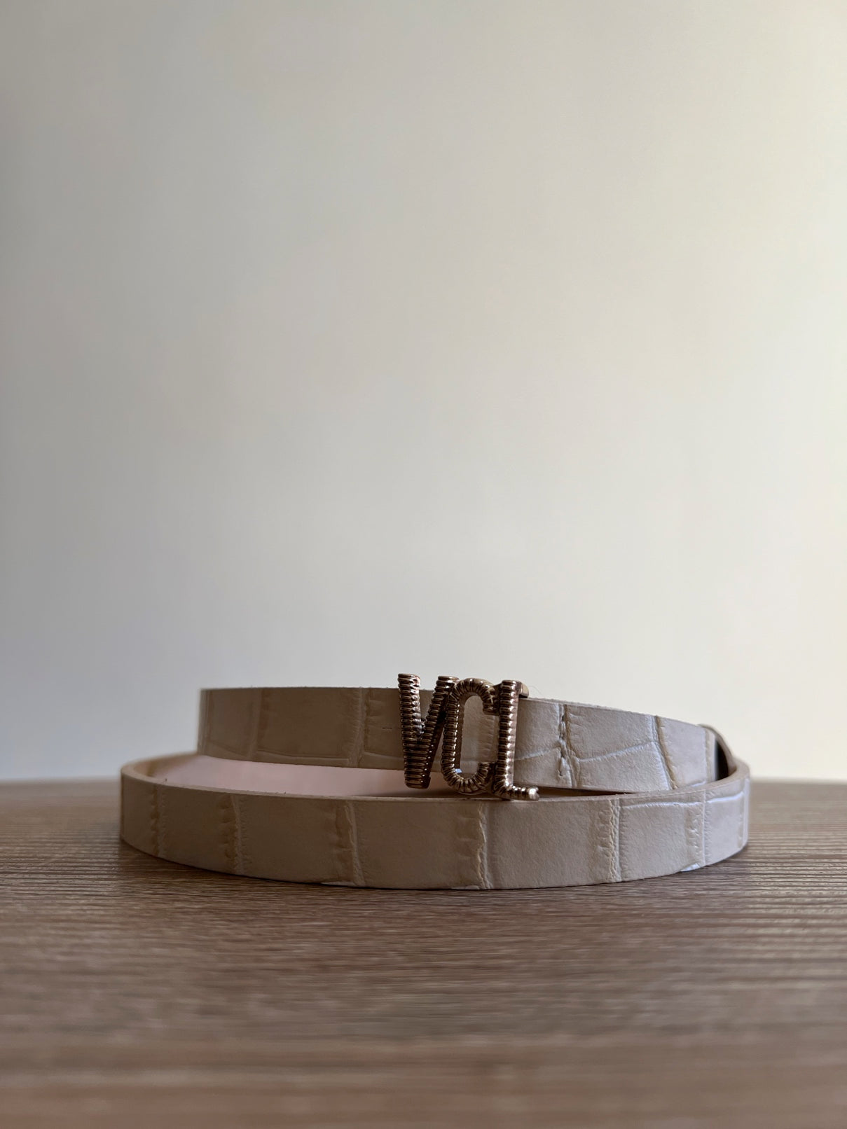 Cintura Beige Effetto Coccodrillo VICOLO AS0094