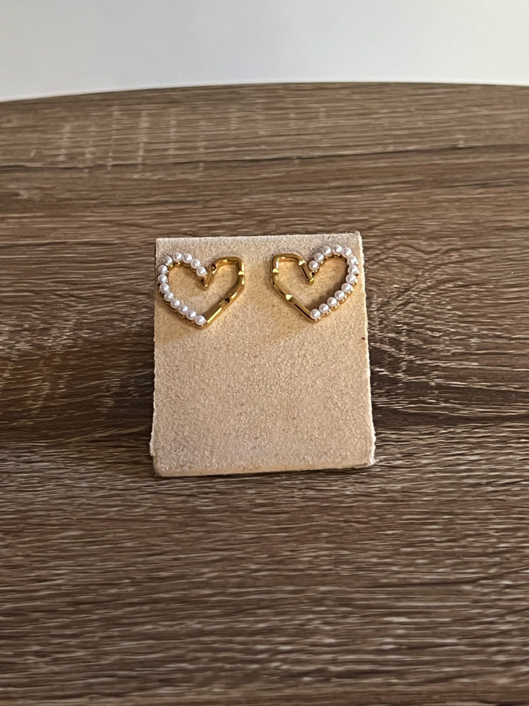 Orecchini Cuore Perlato