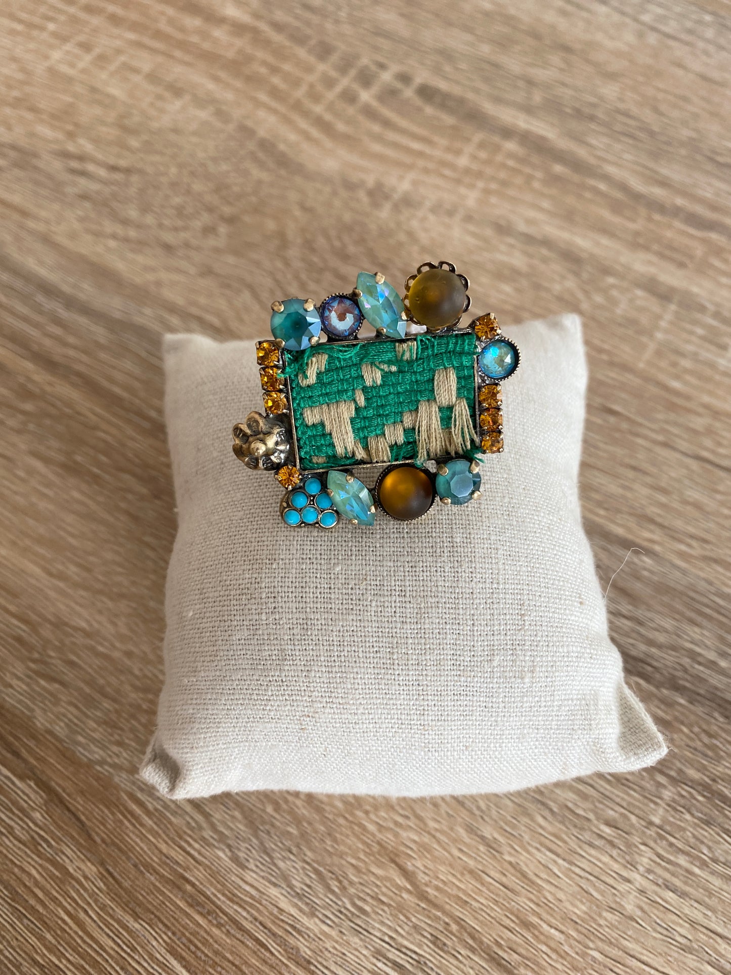 Anelli bronzo con strass e perle DIMITRIADIS