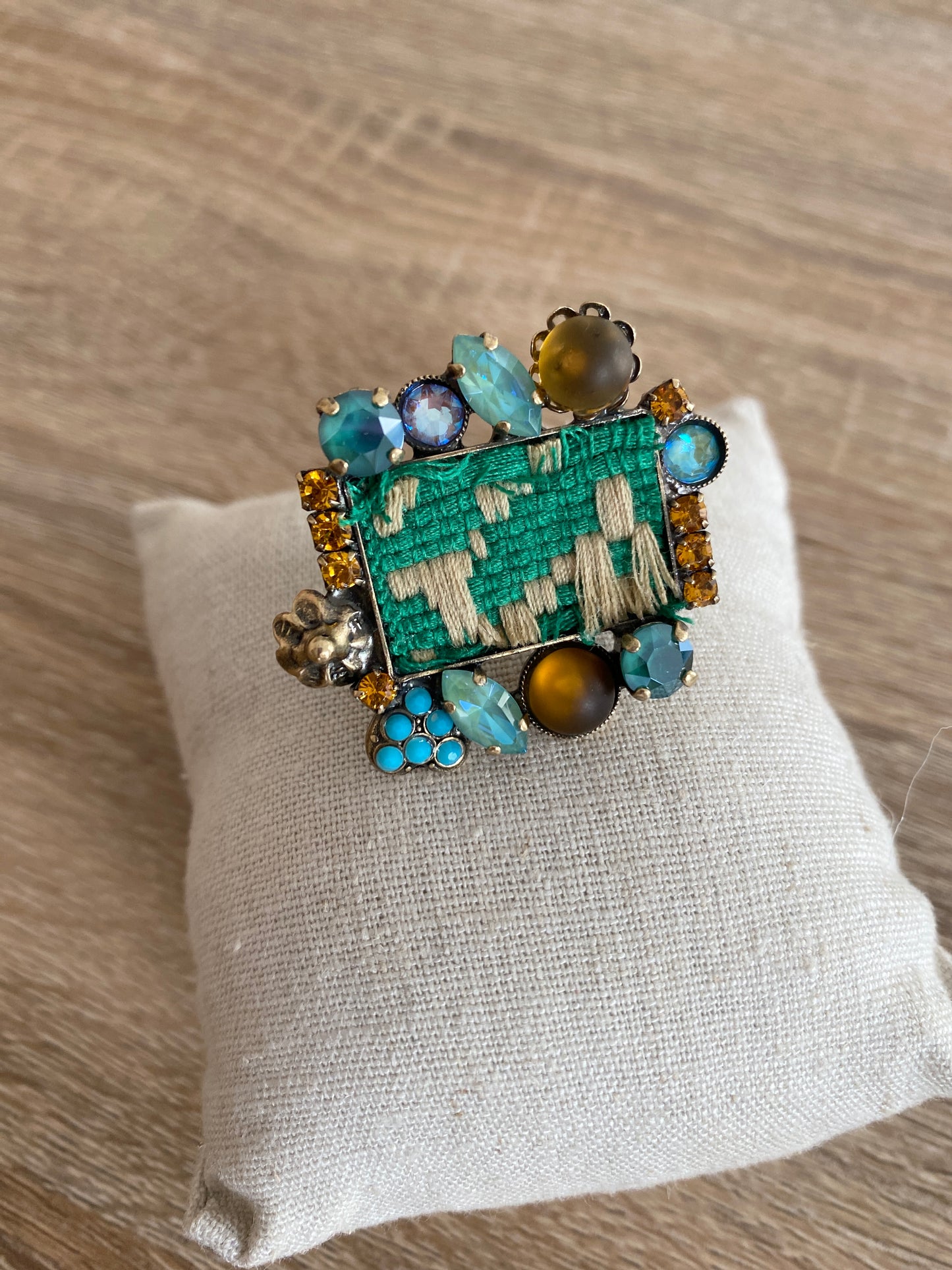 Anelli bronzo con strass e perle DIMITRIADIS