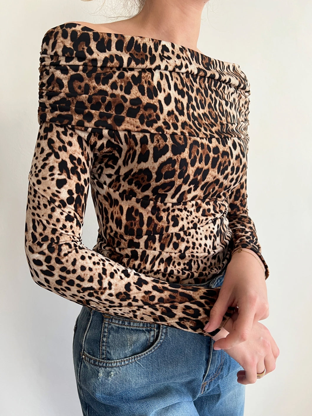 Body animalier con scollo schiffer CHEAP&CHIC