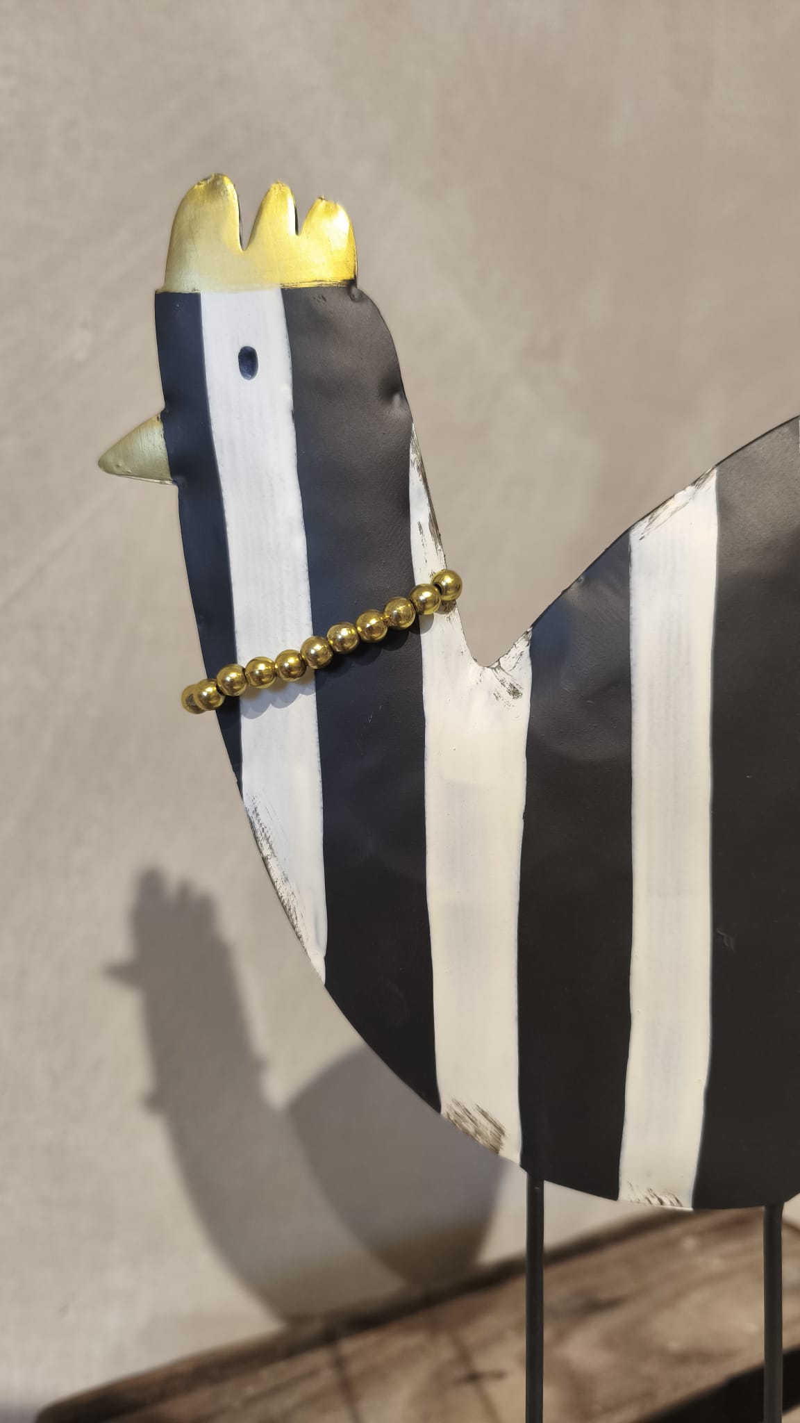 Gallina decorativa in metallo BADEN