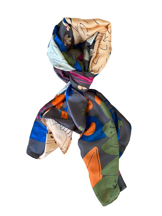 Foulard con fiori multicolor art. YF6218  CHEAP&CHIC