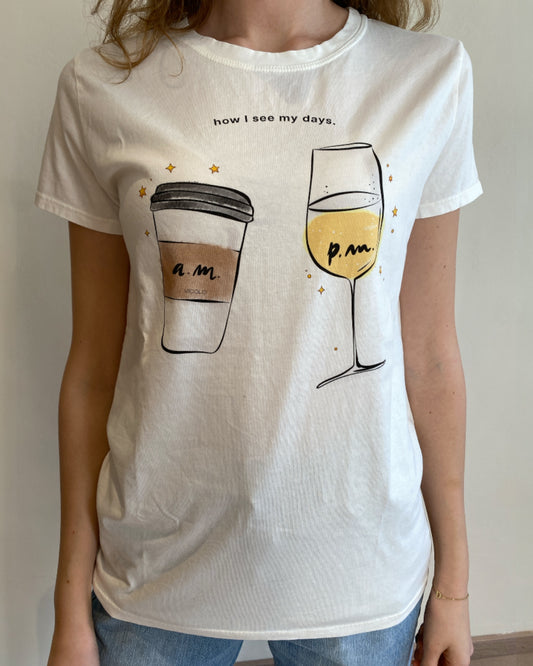T-shirt con stampa bicchieri art. RB0634  VICOLO
