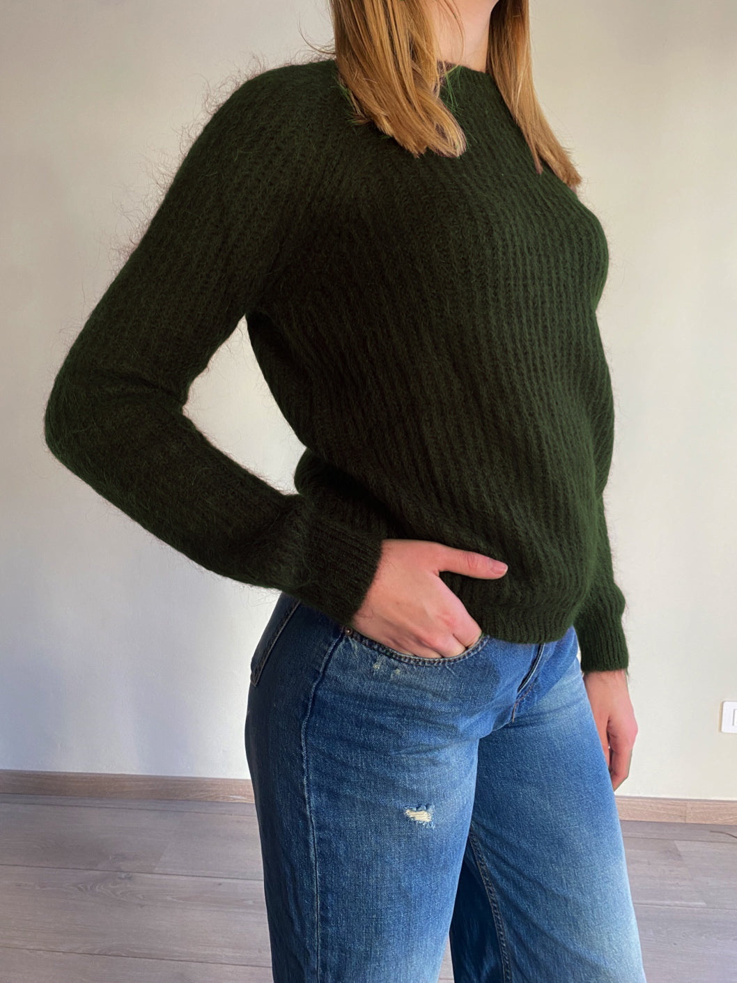 Maglioncino mohair a coste VICOLO 55067S