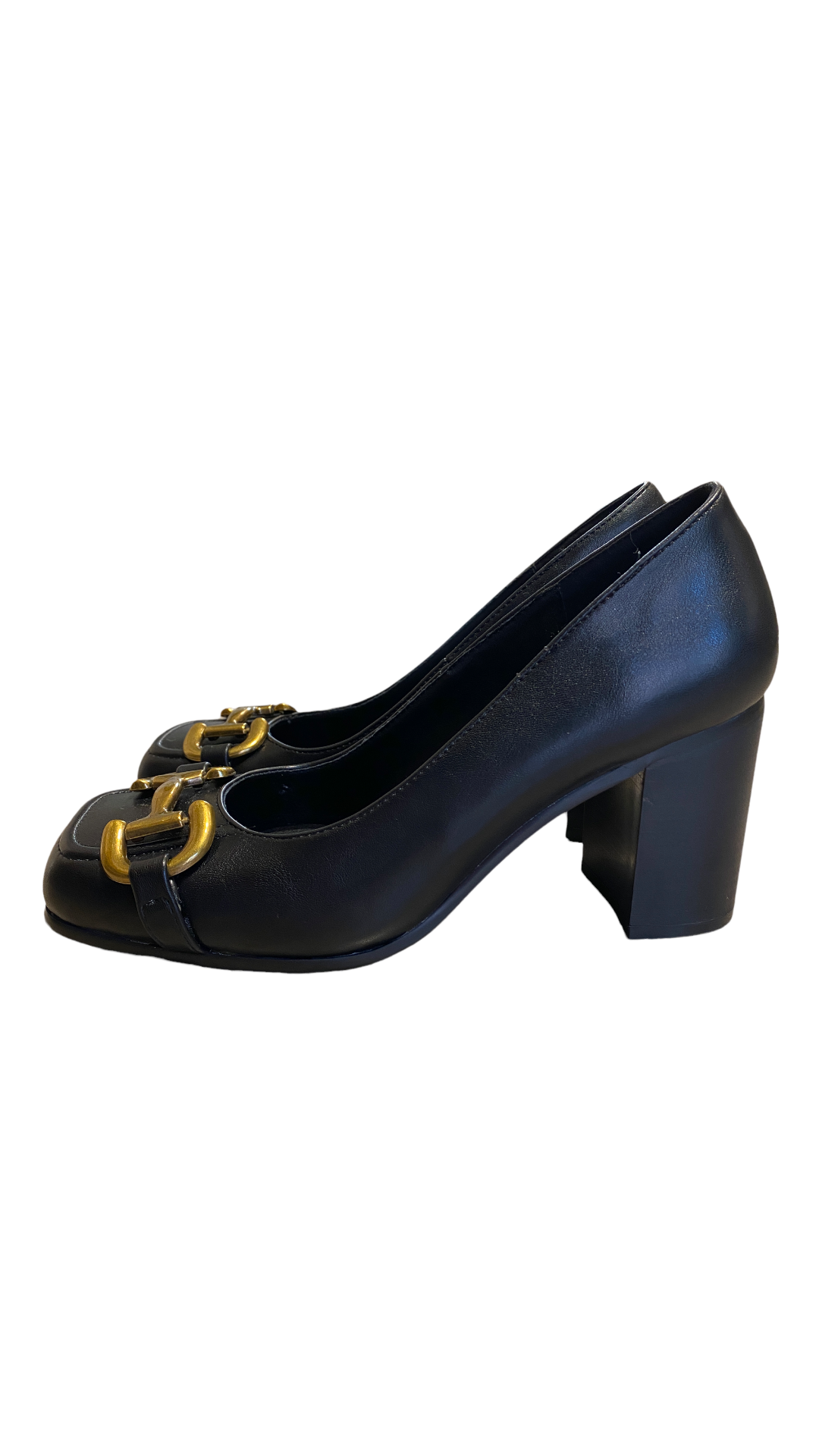 Scarpe con tacco punta squadrata GU160 GOLD&GOLD