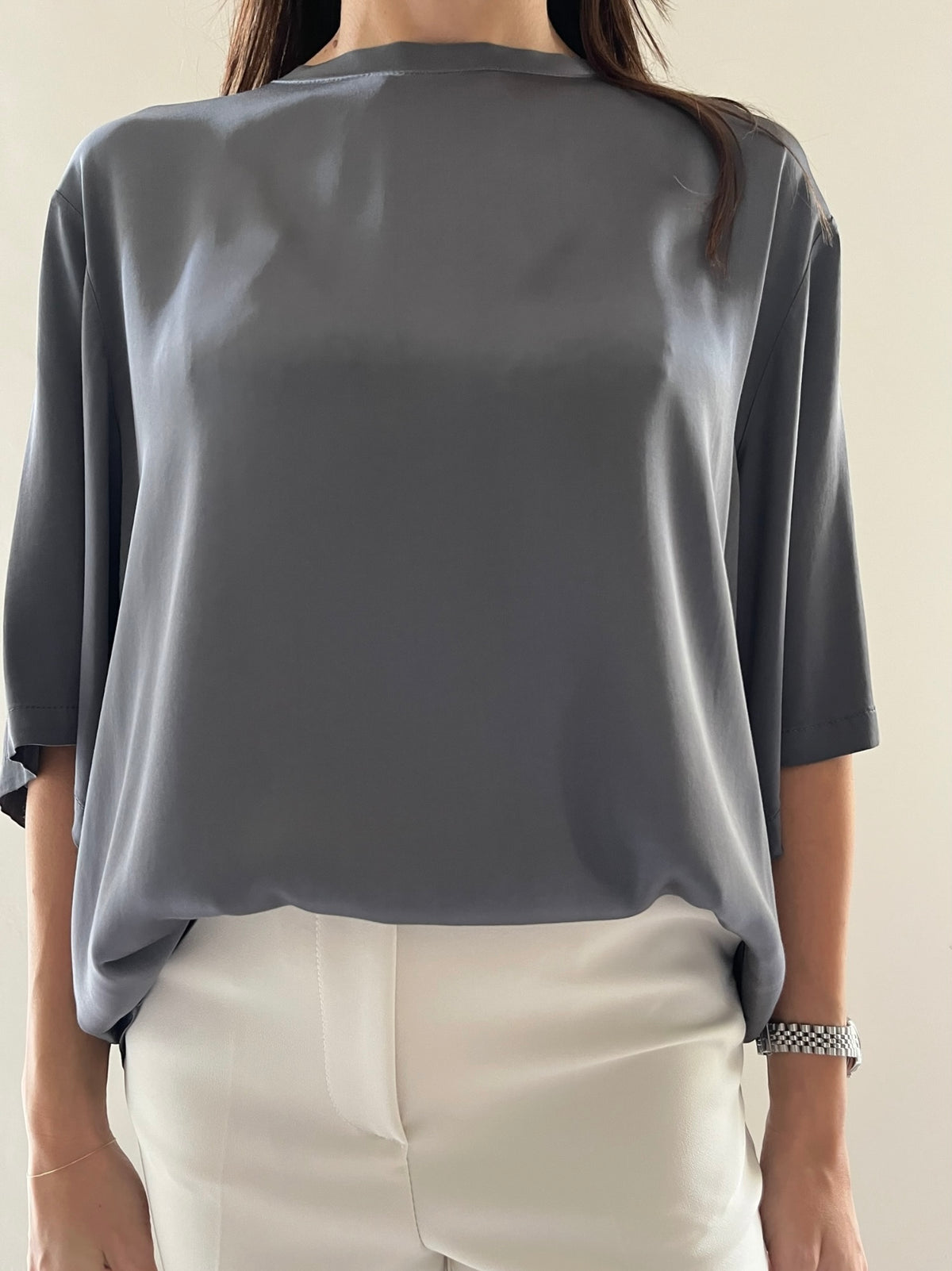 Blusa in raso di viscosa art. T78B022 DIXIE