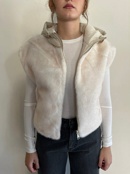 Gilet imbottito con eco fur art. GL0638 Cheap&Chic
