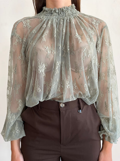Blusa in tulle stampato art. CNP8MMX IMPERIAL