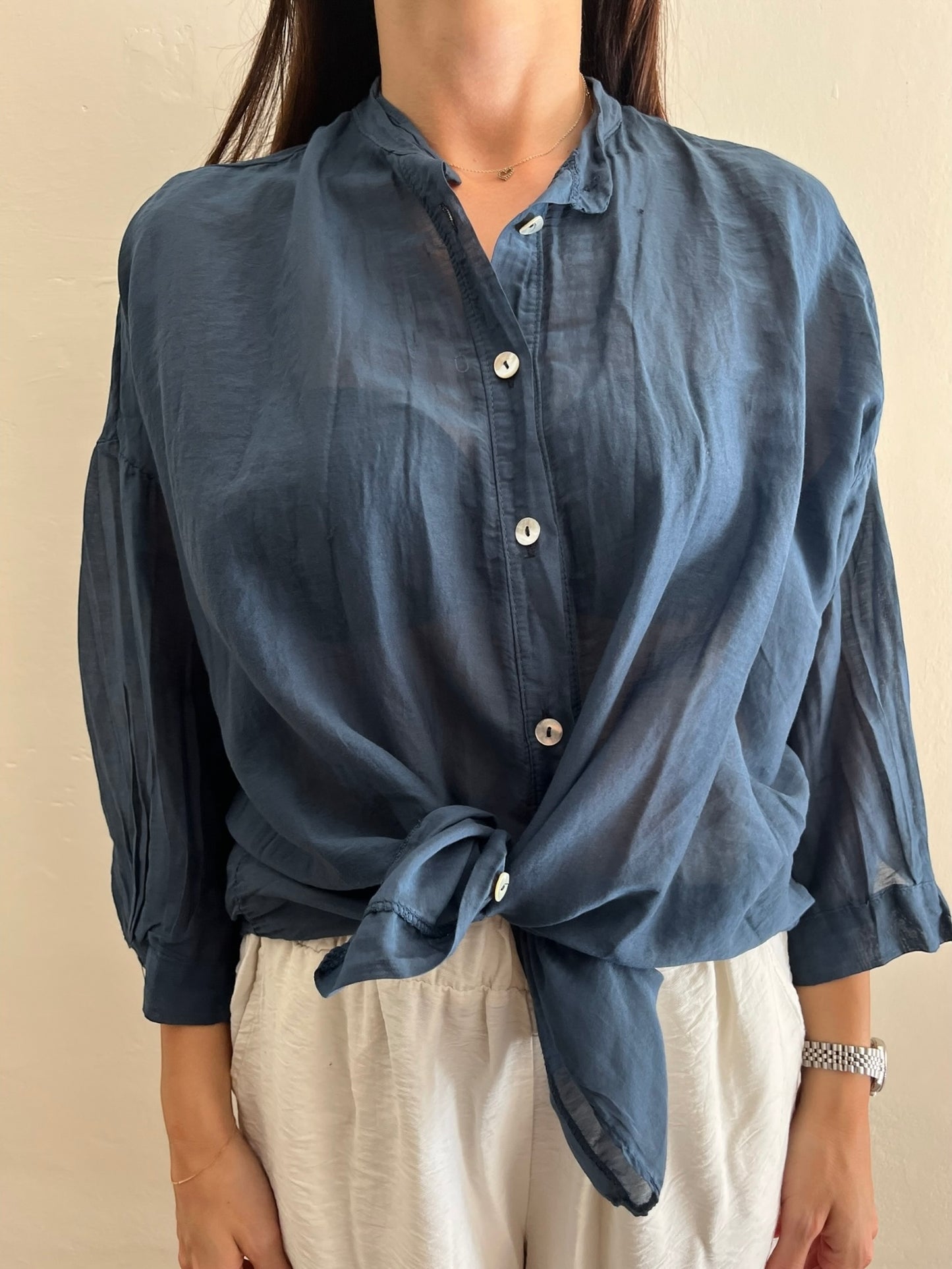 Camicia coreana in mussola art.BM164 CHEAP&CHIC