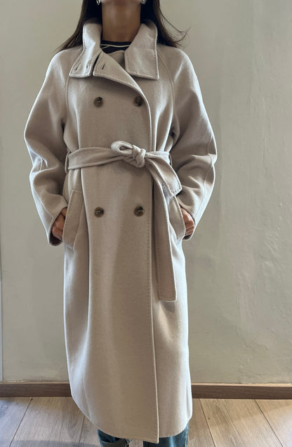 Cappotto lungo doppio petto con cinta art.TAC0023 VICOLO