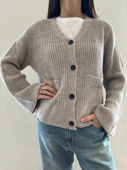 Cardigan a maglia inglese con manica ampia art. 5AC5034 VICOLO