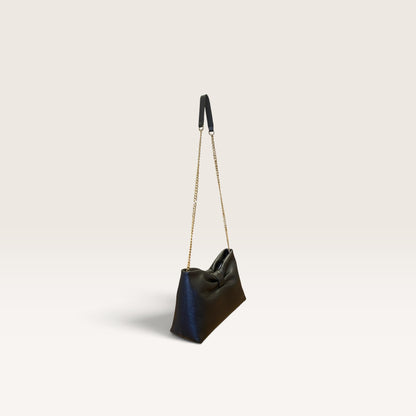 Borsa con tracolla in pelle martellata