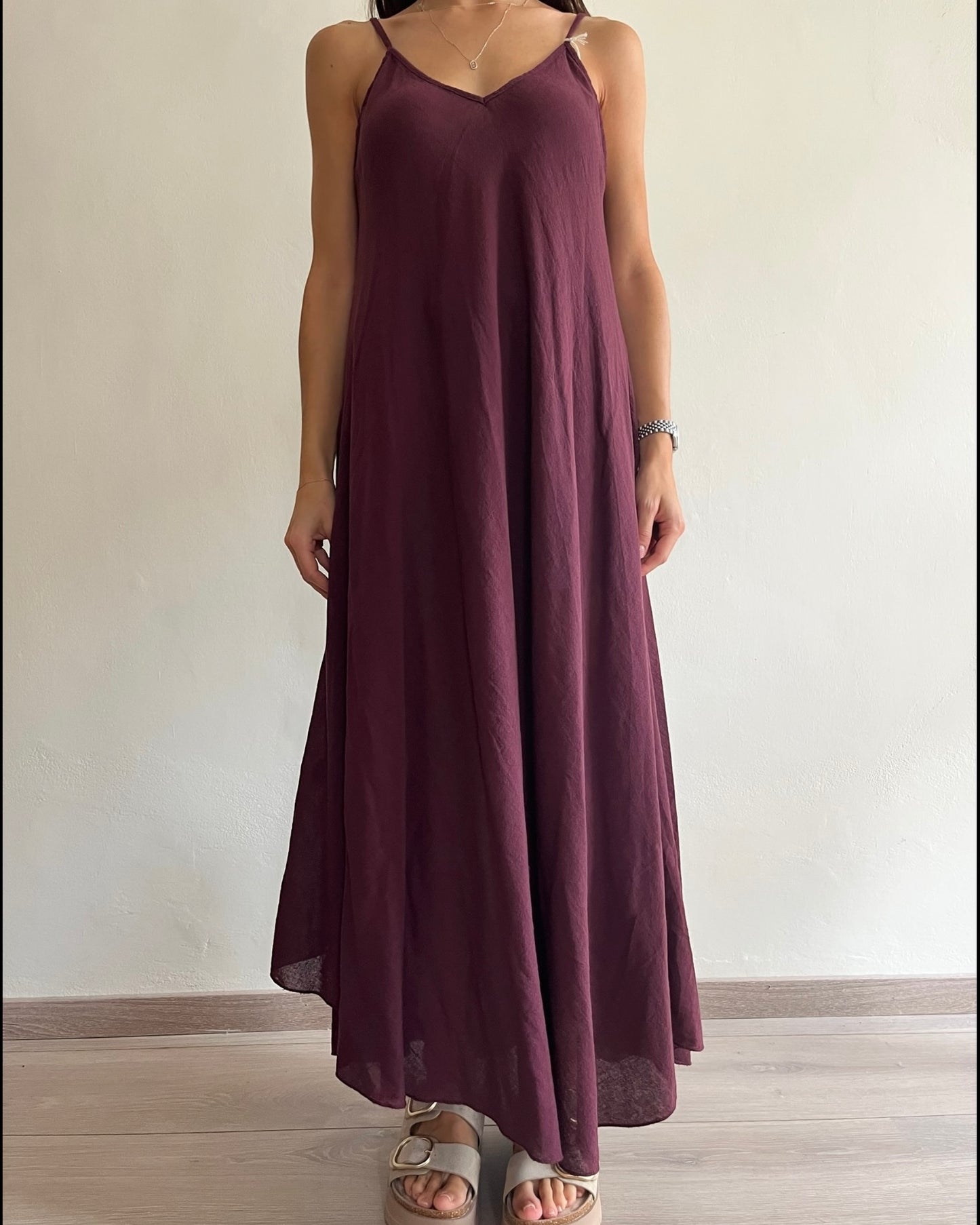 Maxi abito in lino e cotone art. 88128 CHEAP CHIC