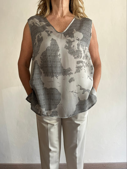 Top scollo V in fantasia art. L14YBGBREMA Sandro Ferrone Lola
