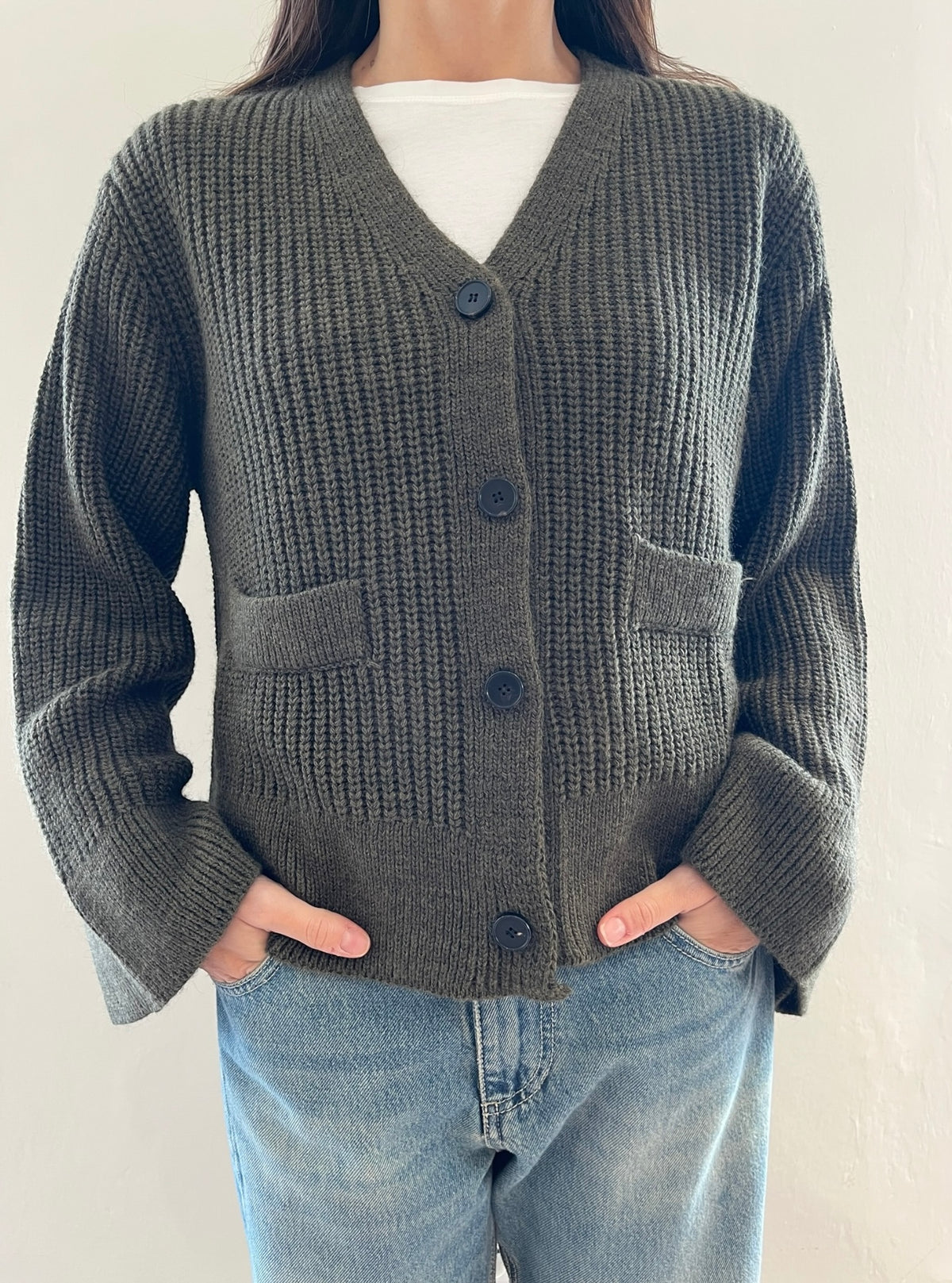 Cardigan a maglia inglese con manica ampia art. 5AC5034 VICOLO
