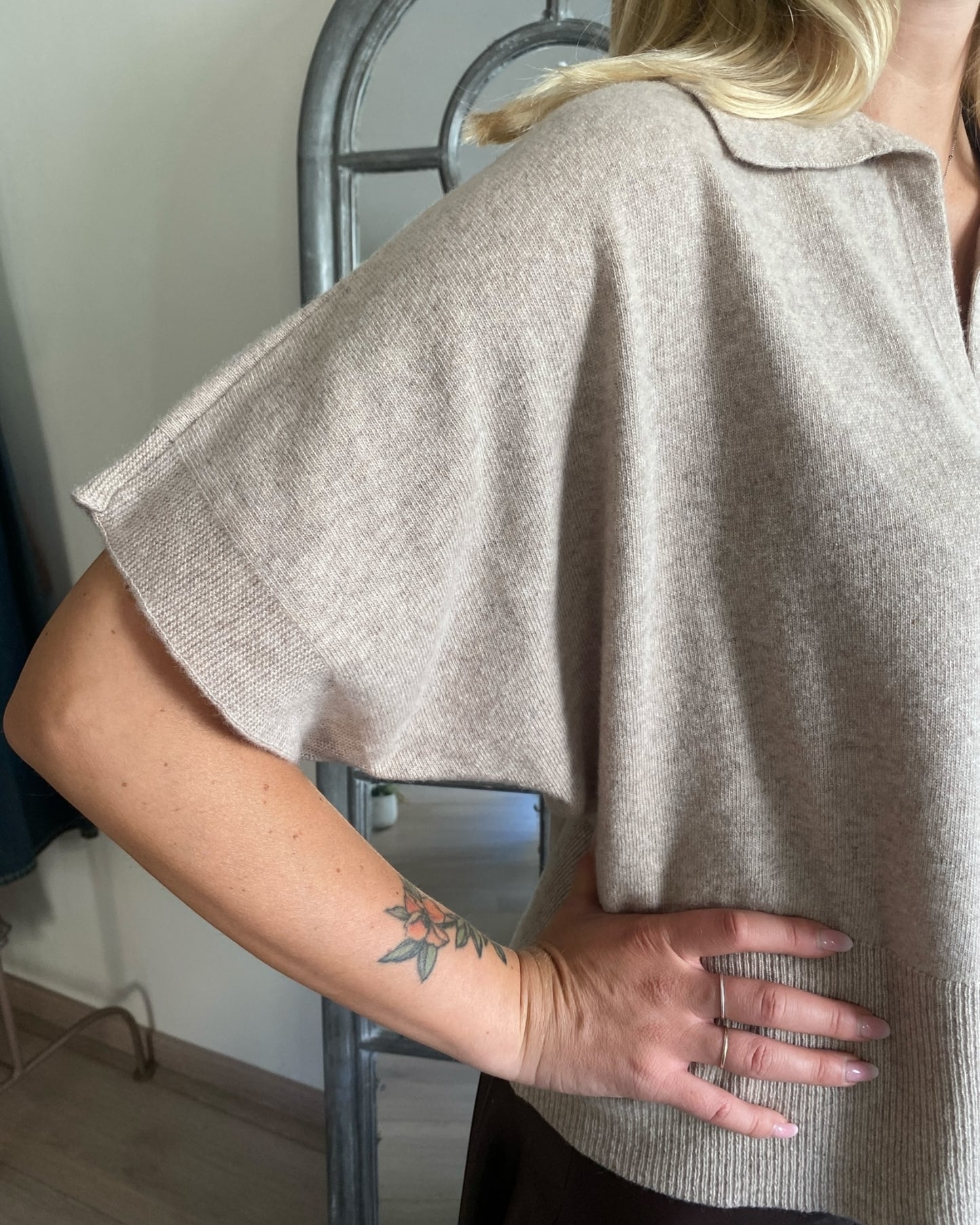 Polo con mezza manica in lana art.10325 CHEAP&CHIC